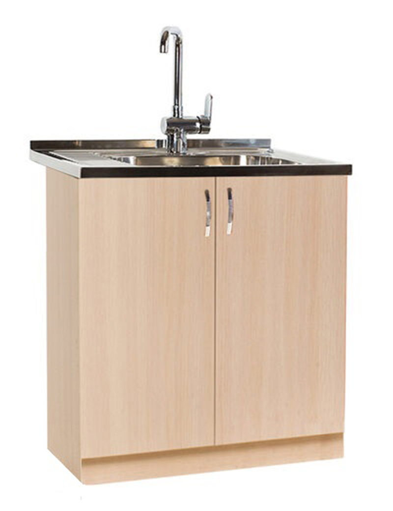 Изображение товара Напольный шкаф с гладкими фасадами Siriusline 2 дверный 80x80x60 см ЛДСП цвет светлый дуб Изображение товара Напольный шкаф с гладкими фасадами Siriusline 2 дверный 80x80x60 см ЛДСП цвет светлый дуб