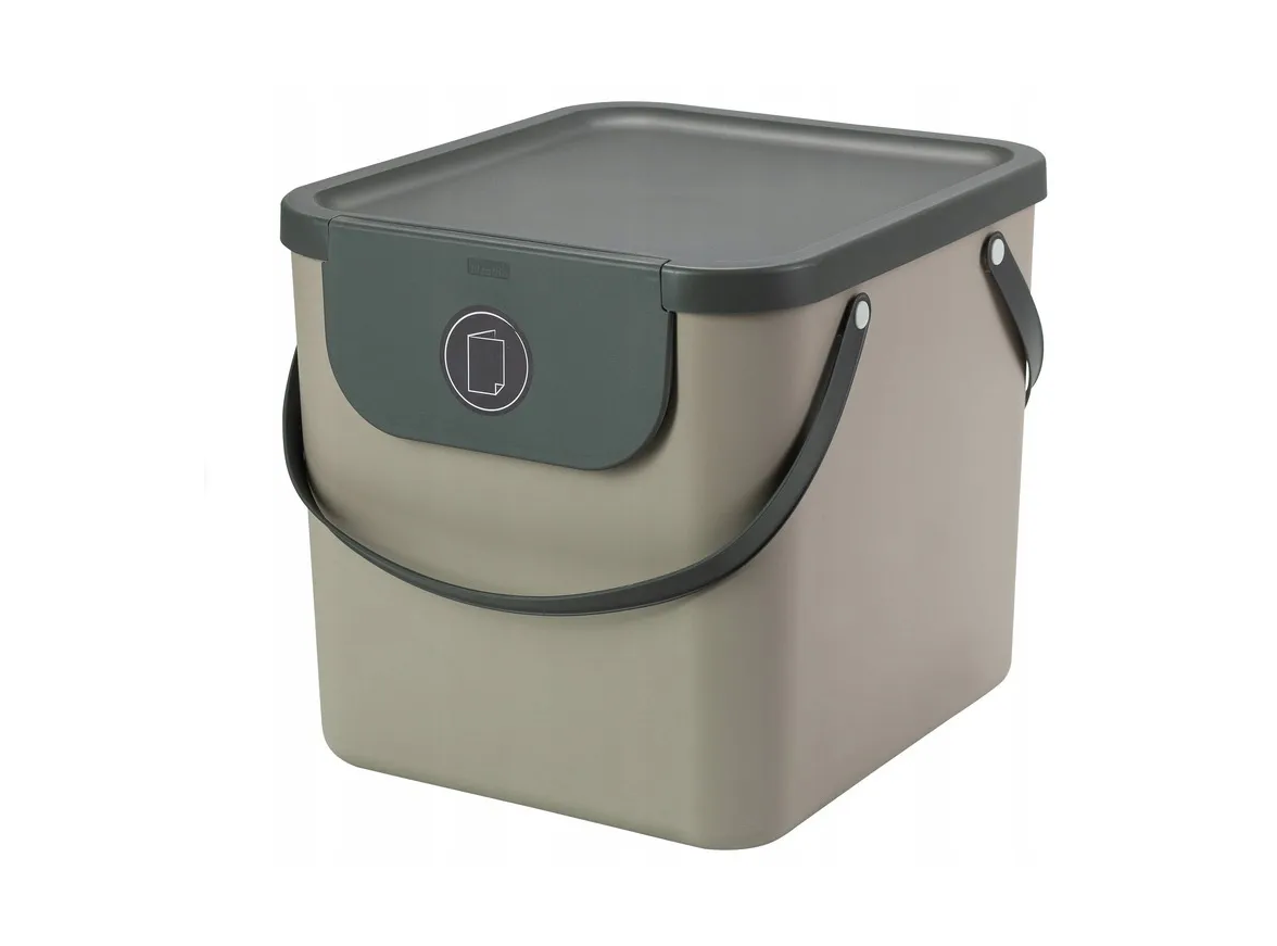 Изображение товара Ведро для раздельного сбора мусора Rotho капучино 40 л прочный пластик Польша