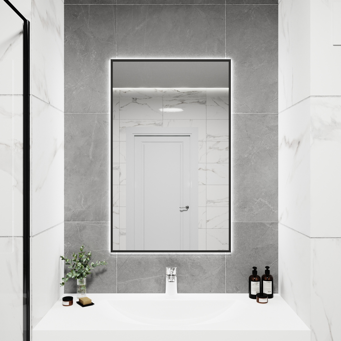 Изображение товара Зеркало со встроенной подсветкой One mirror 10060чсх 60x100 см