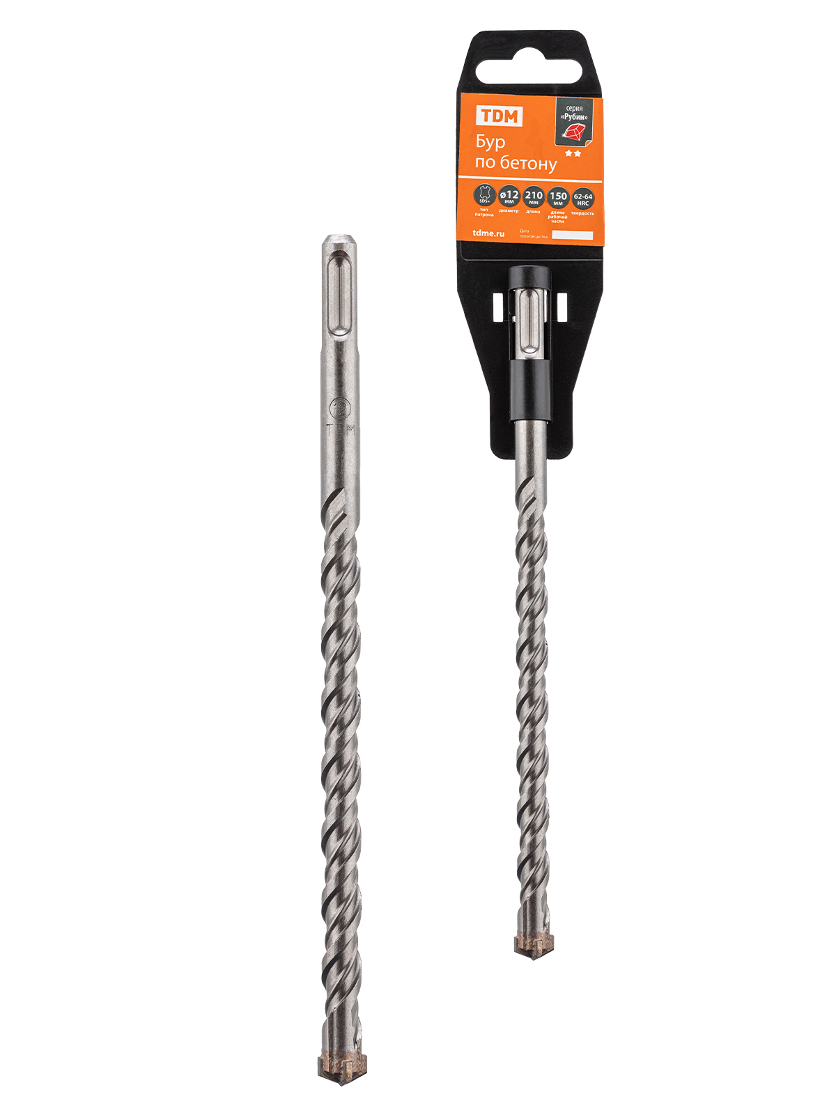 Изображение товара Бур по бетону SDS Plus 12x210 мм TDM Electric SQ1094-0210