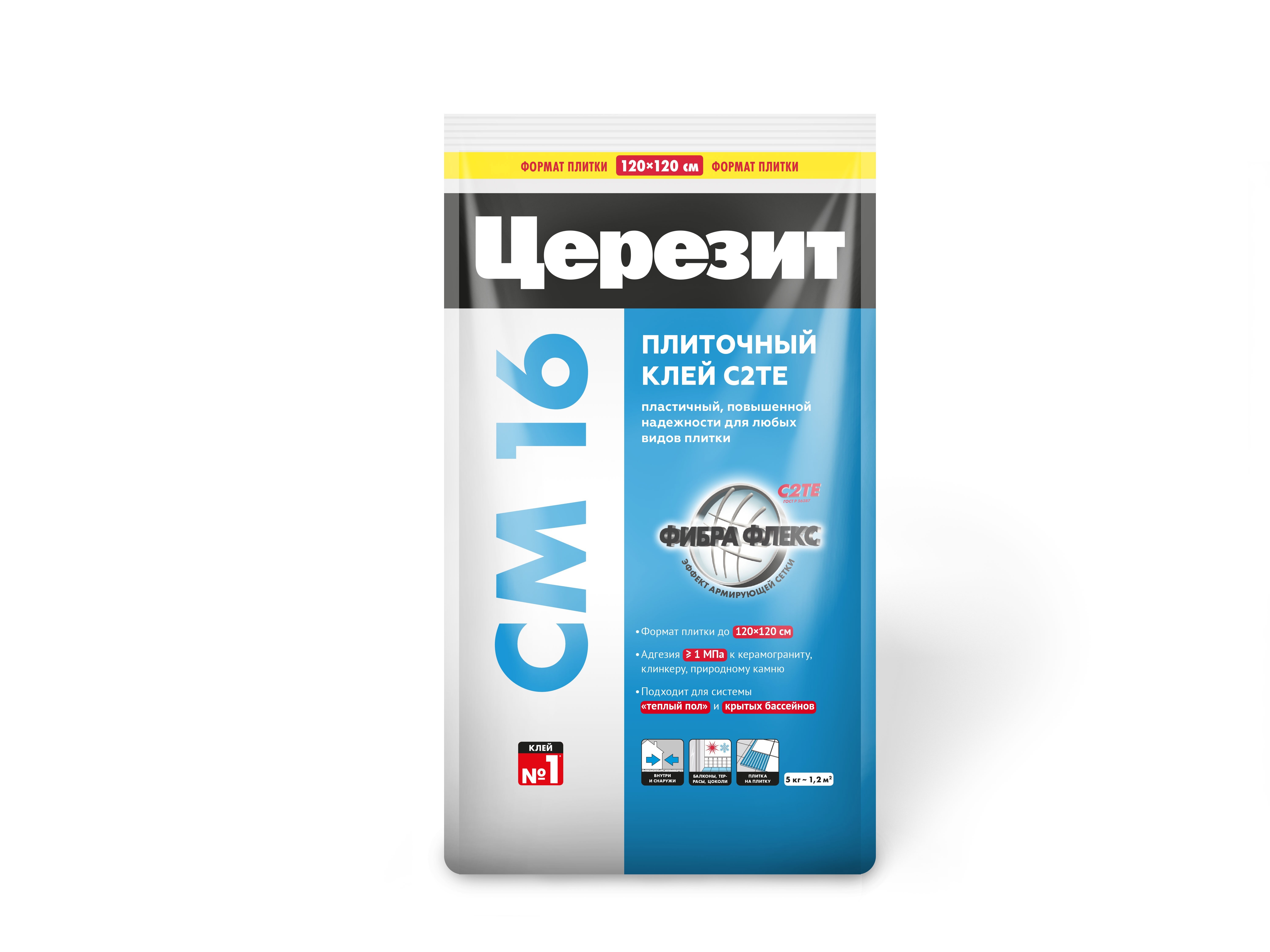 Изображение товара Клей для плитки CERESIT 2481055 эластичный см 16 5 кг