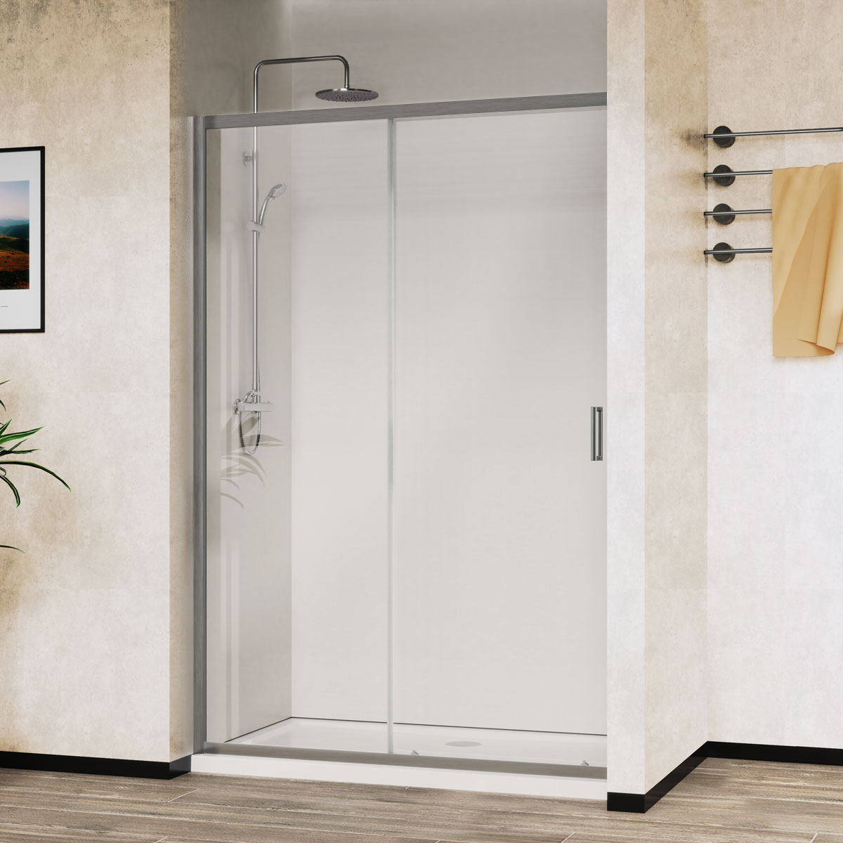 Изображение товара Душевая дверь Vincea City VDS-5CT120CLGM 120 см раздвижная Италия