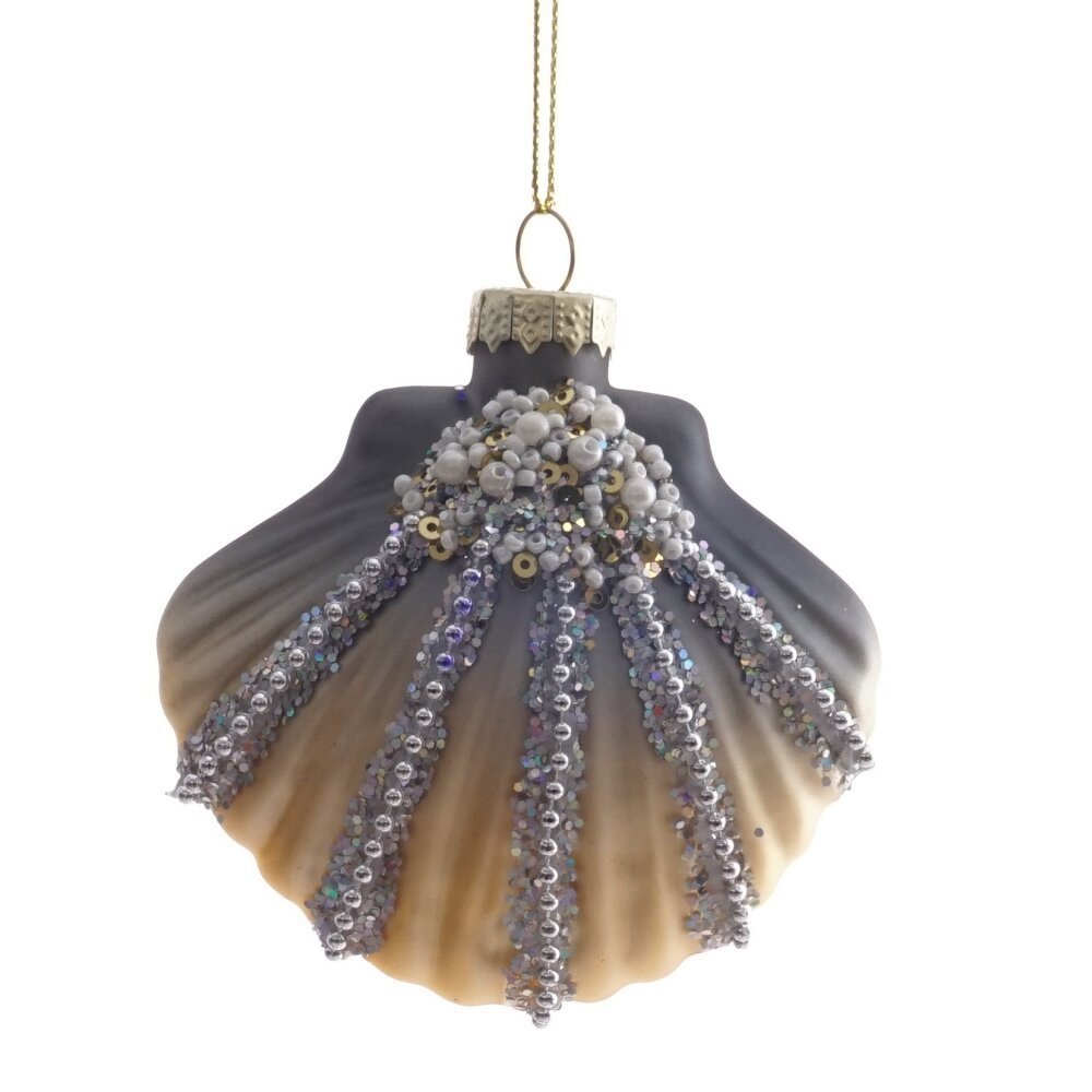 Изображение товара Елочная игрушка 805766 9.5 см x 4 см серый/серебристый