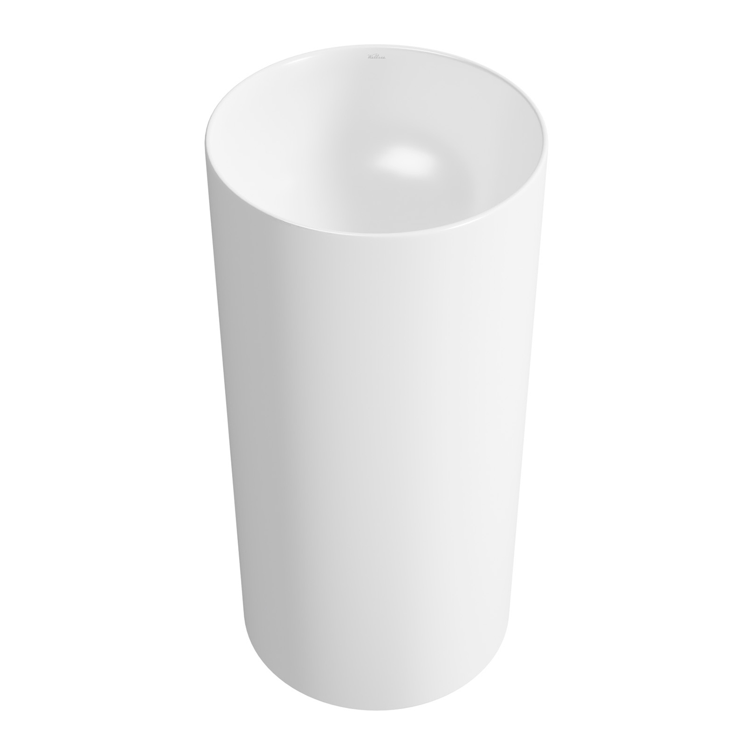 Изображение товара Напольная раковина Wellsee Callipy Art 42x42x84 см белый глянцевый фарфор