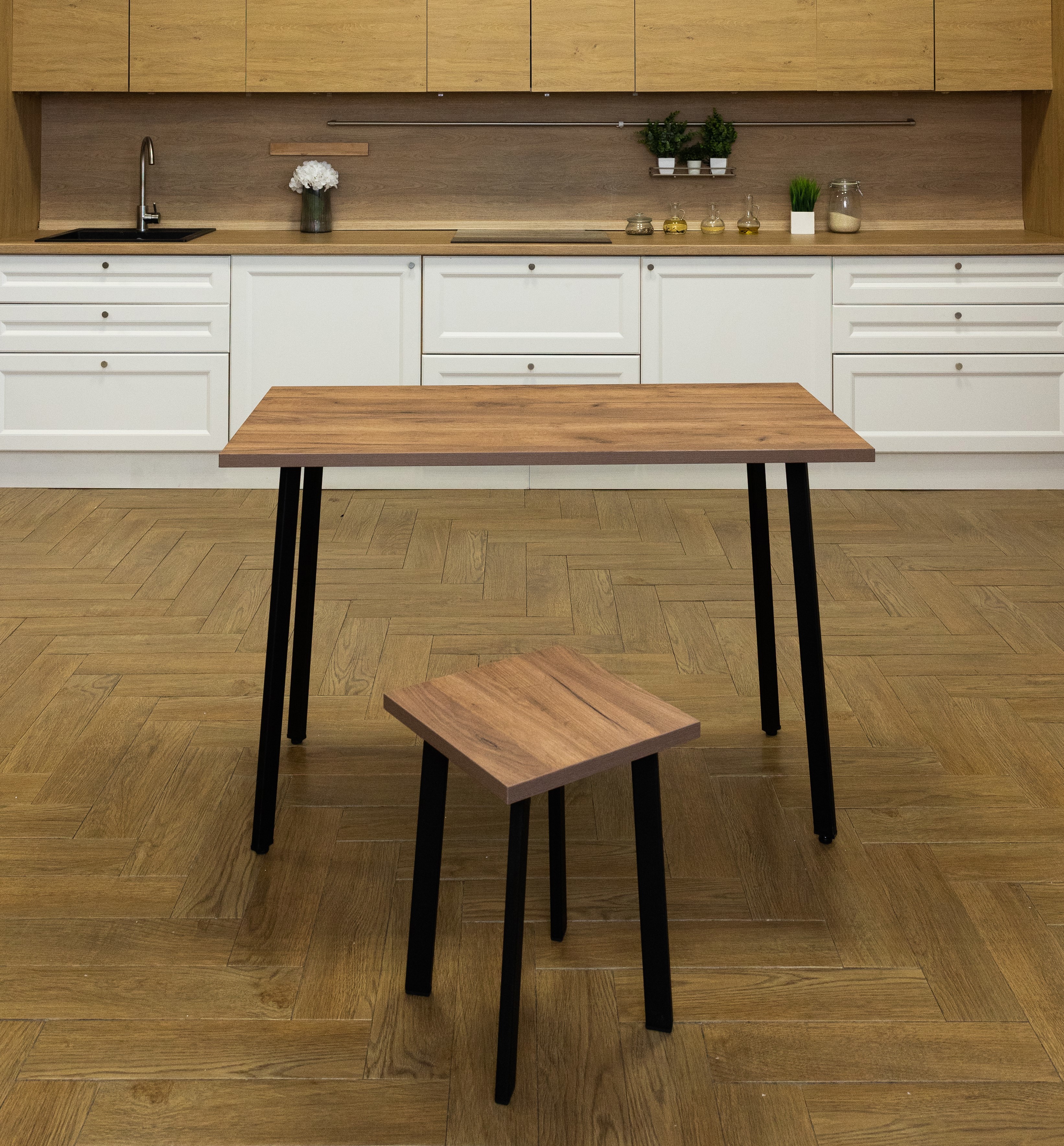 Изображение товара Стол прямоугольный Diko loft 90x55 см в стиле лофт с ламинированной ДСП