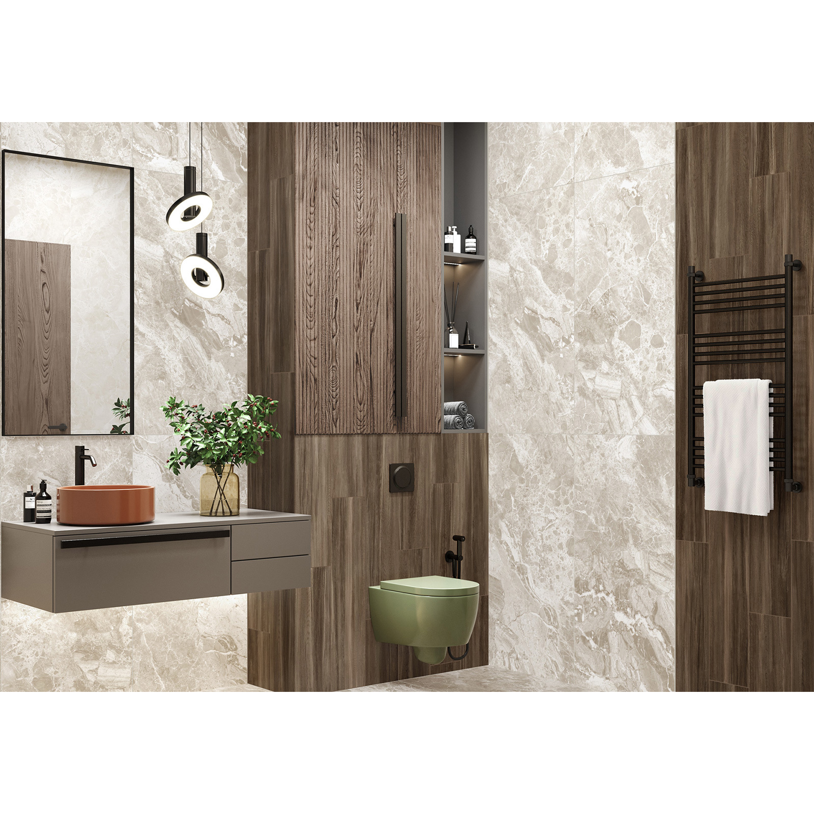 Изображение товара Керамогранит Artkera Group Greiny 60x120 см кремовый матовый