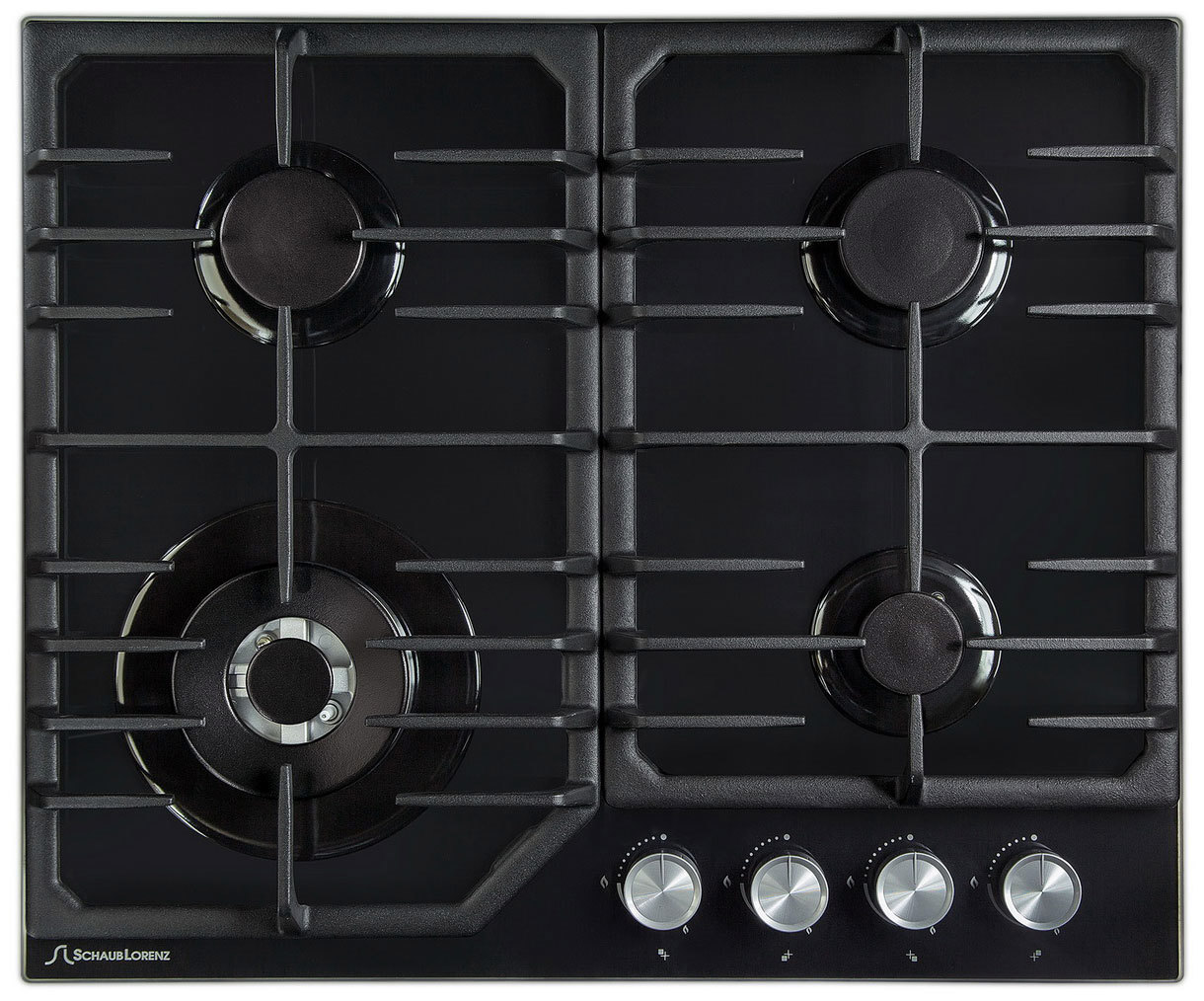 Изображение товара Газовая варочная панель Schaub Lorenz SLK GY6018 4 конфорки встраиваемая черный стиль