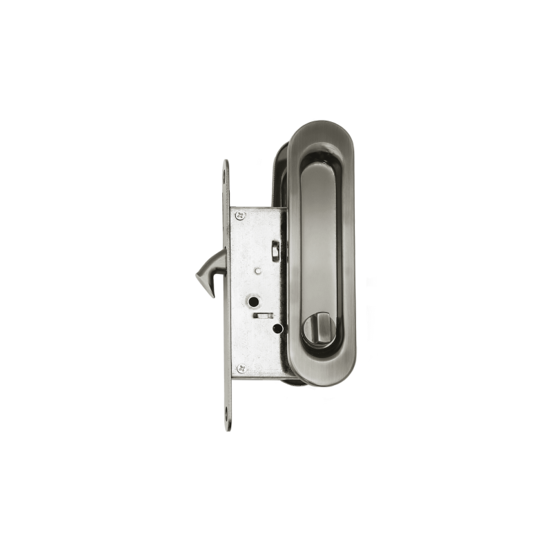 Изображение товара Дверная ручка для раздвижной двери VETTORE L 030 SN сатин с замком