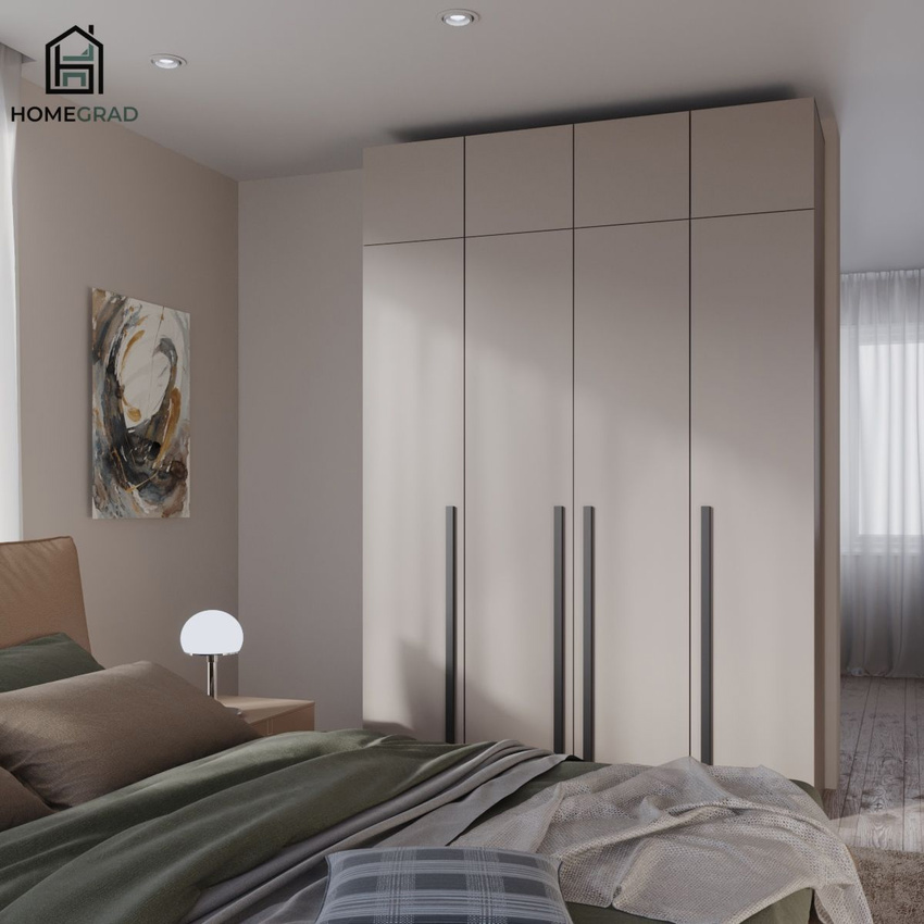 Изображение товара Шкаф Homegrad ЦБ-00018015-1 160x260x52 см ЛДСП цвет капучино