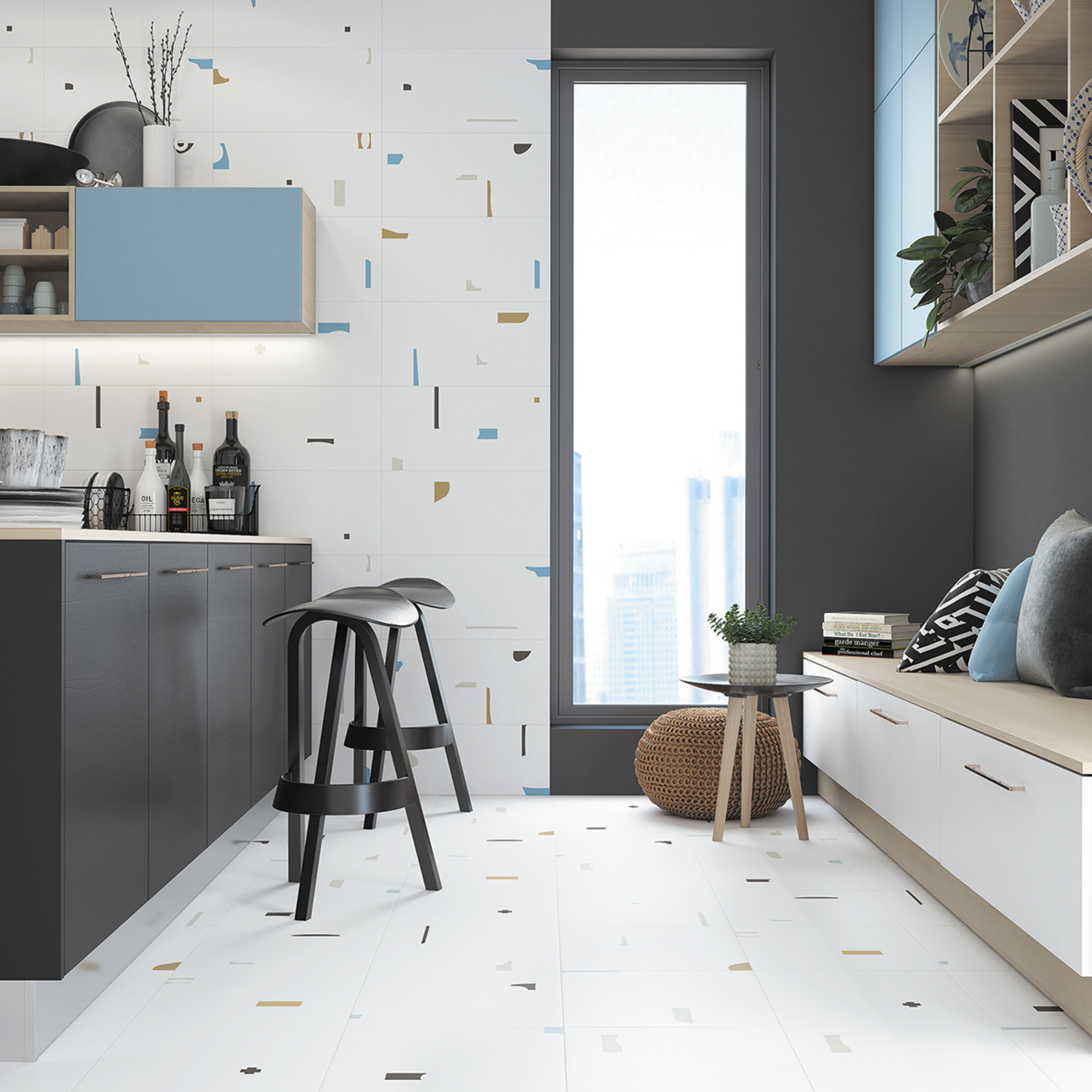 Изображение товара Керамическая плитка Керамин Сагано 30x60 см белая глянцевая для внутренних стен