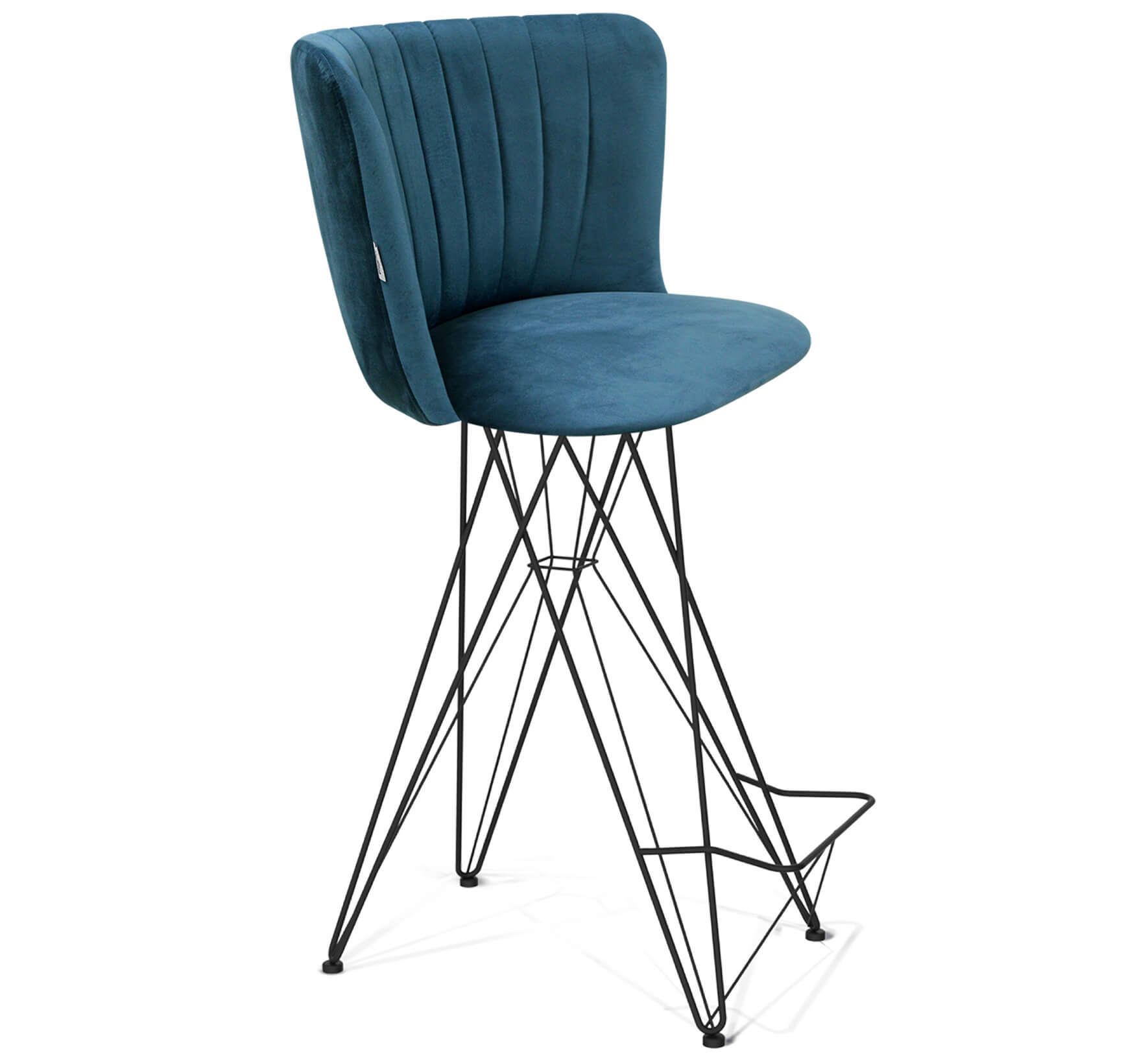 Изображение товара Стул Sheffilton 7789435301 из микровелюра с металлическими опорами голубой