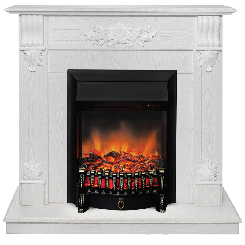 Изображение товара Каминокомплект Realflame Ottawa с очагом Fobos Lux BL 1600Вт белое золото