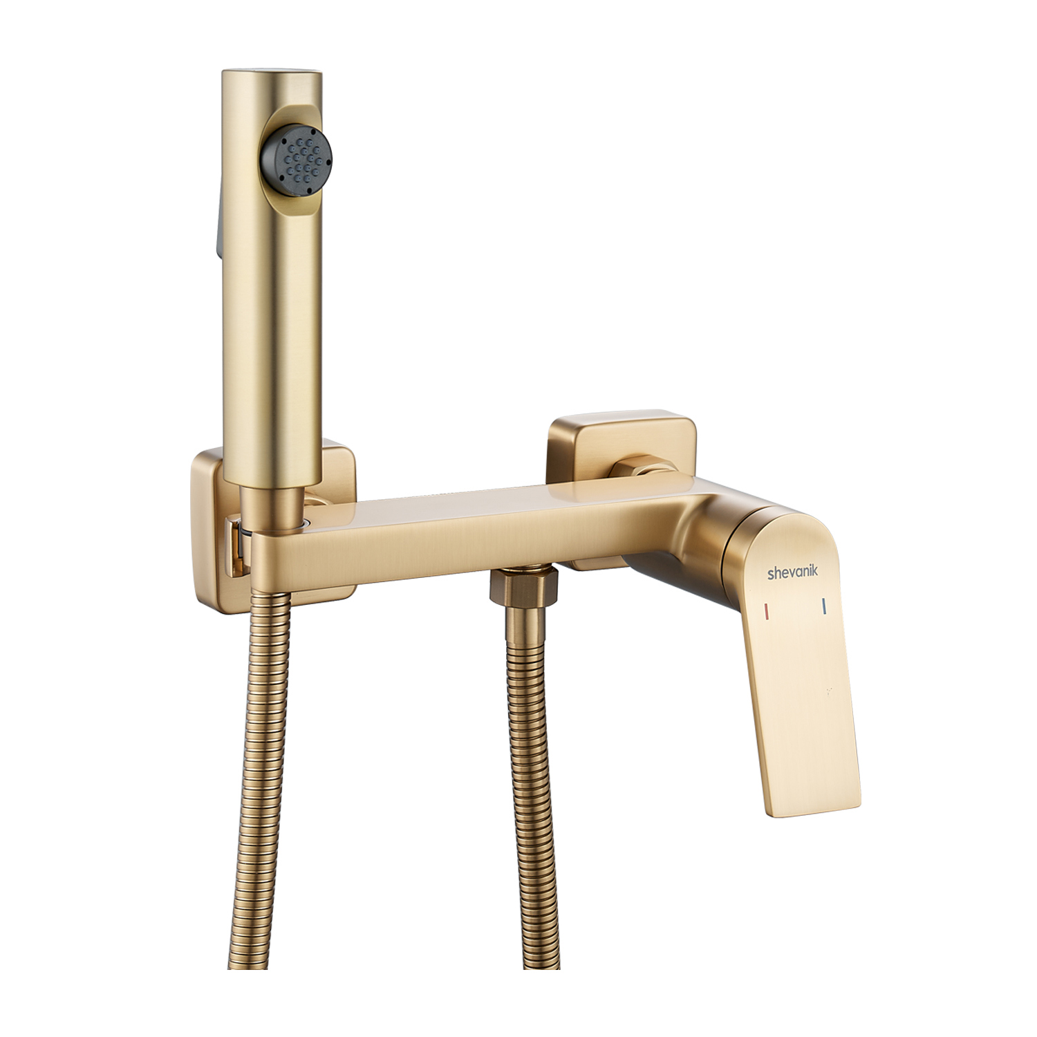 Изображение товара Гигиенический душ со смесителем Shevanik S4105G-1 цвет золотой сатин