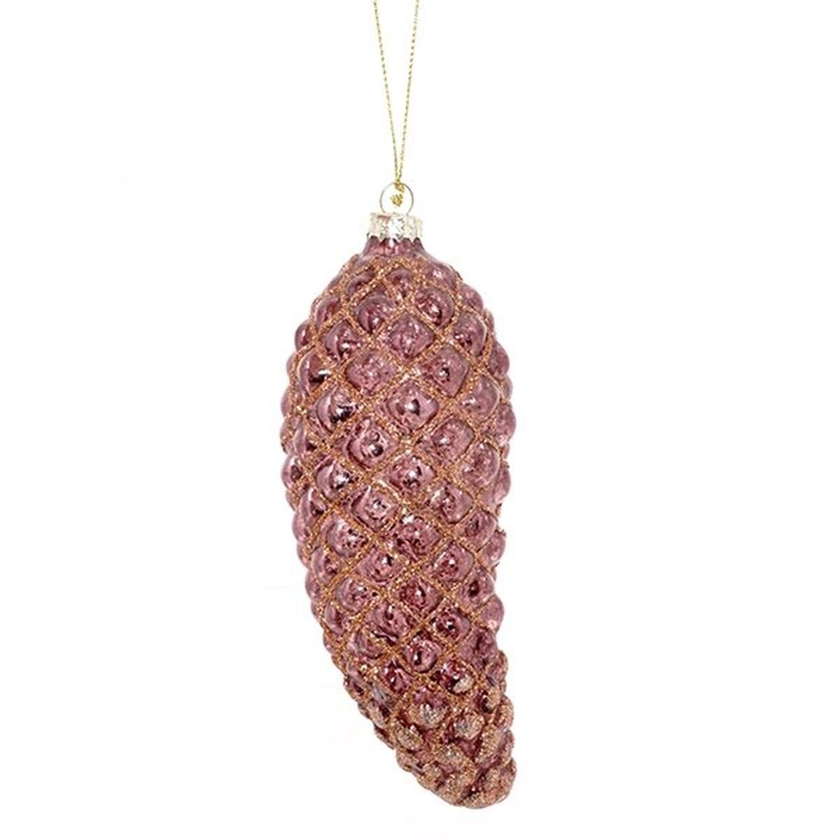 Изображение товара Елочная игрушка Шишка 18 см коричневая стекло для новогоднего декора