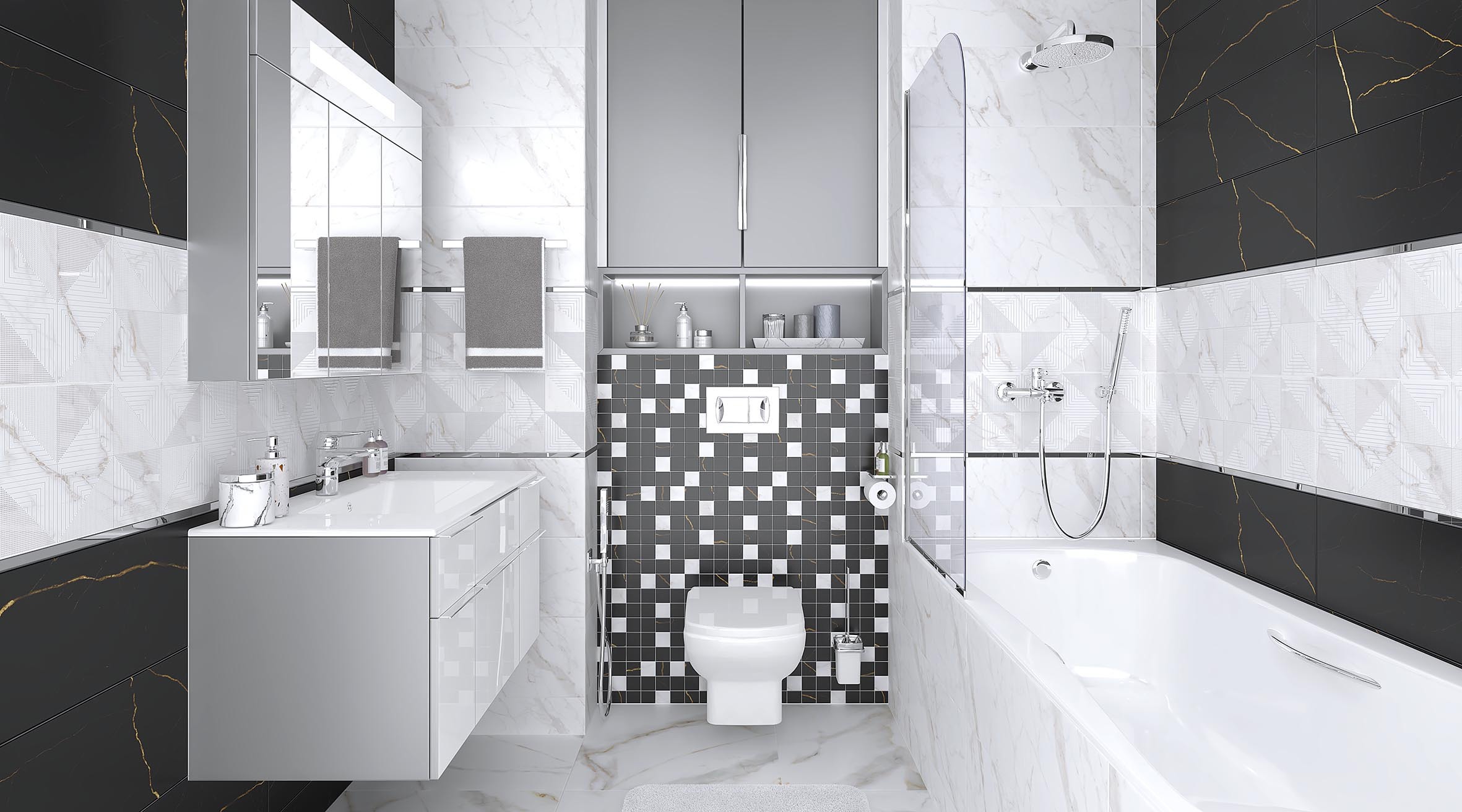 Изображение товара Керамическая плитка Laparet Century белая 25x75 см для стен интерьера