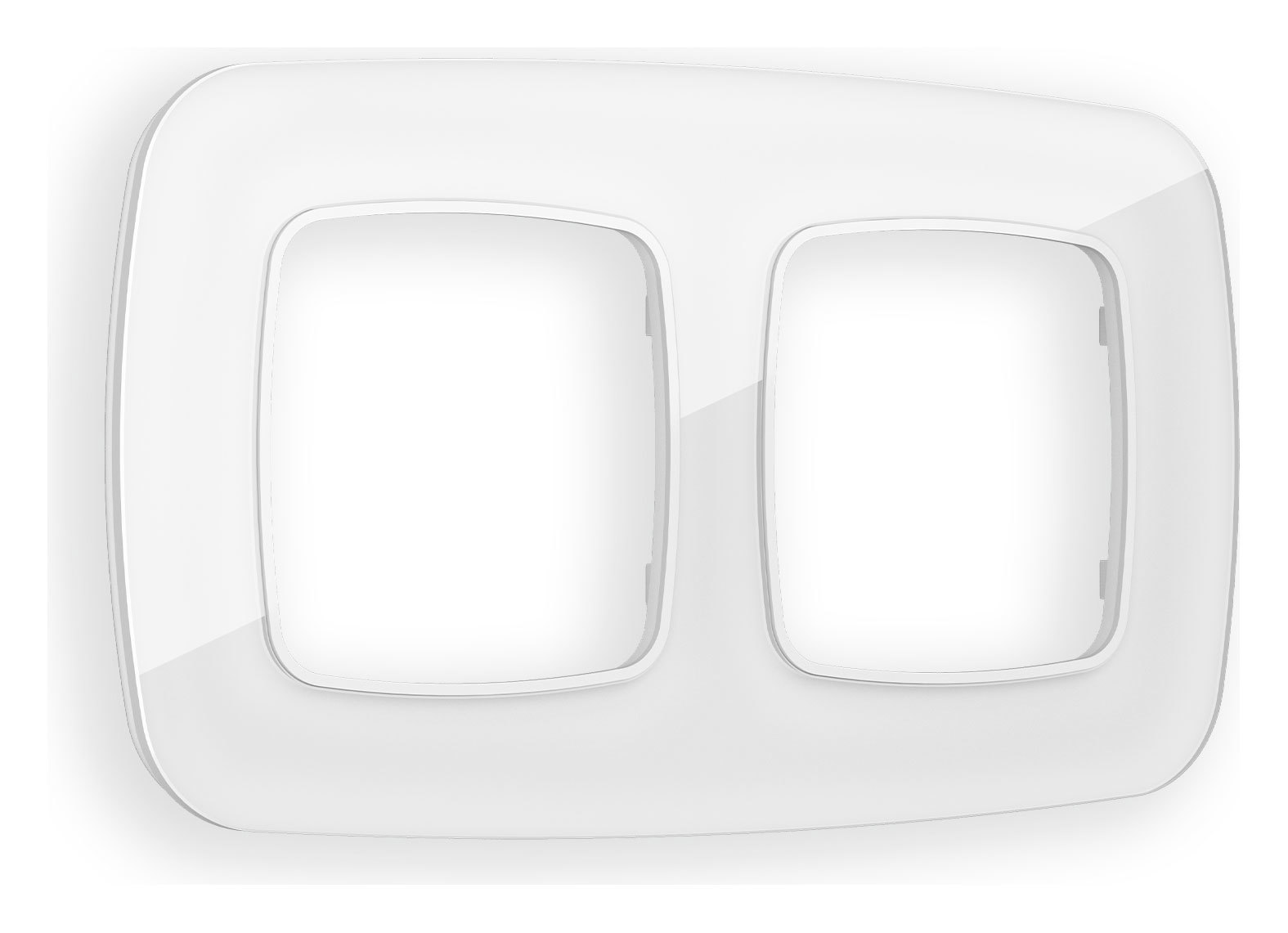 Изображение товара АМБРЕЛЛА VOLT Omega Radian OF350102 рамка 2 поста белая накладная