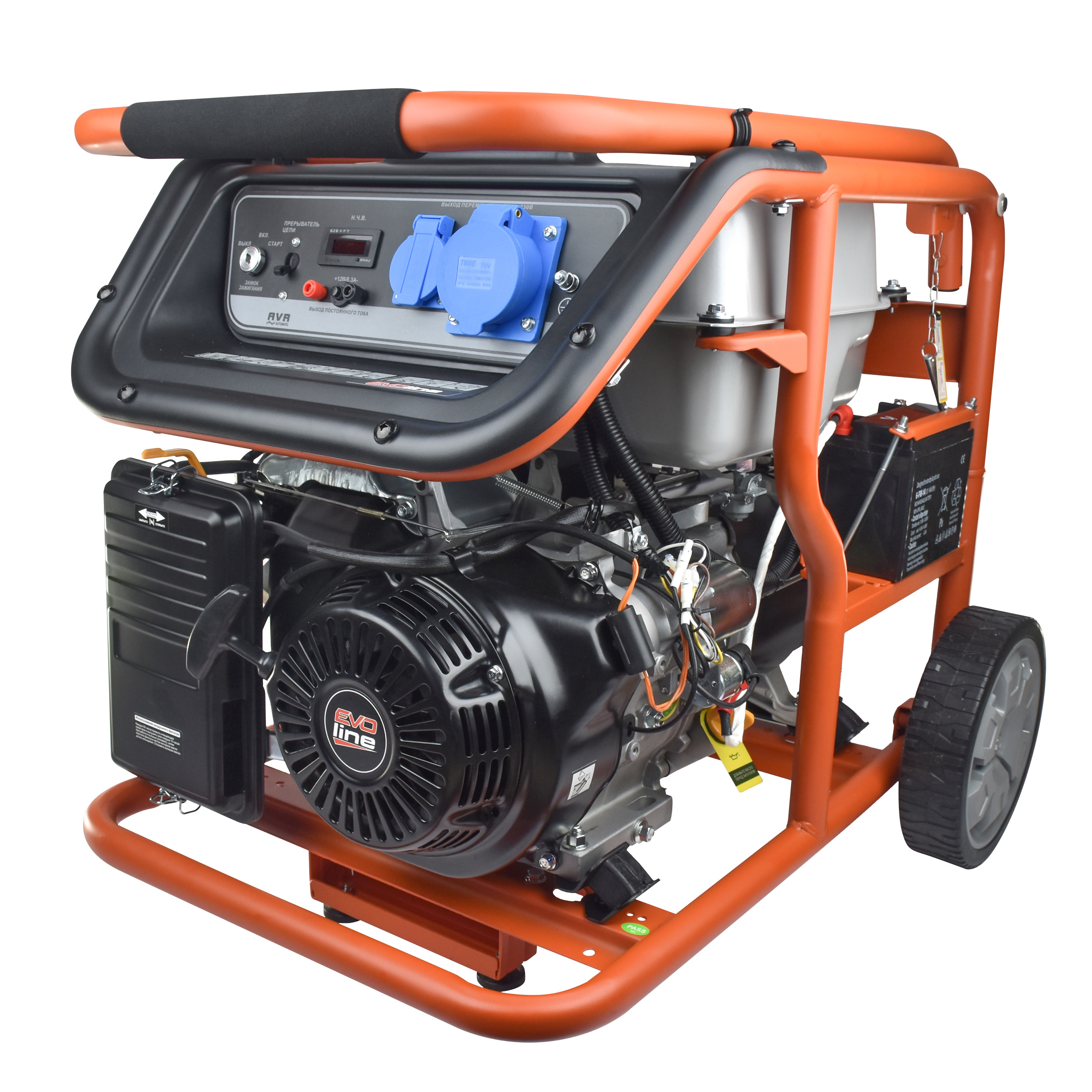 Изображение товара Генератор бензиновый Evoline KB 7000 E 6.5 кВт