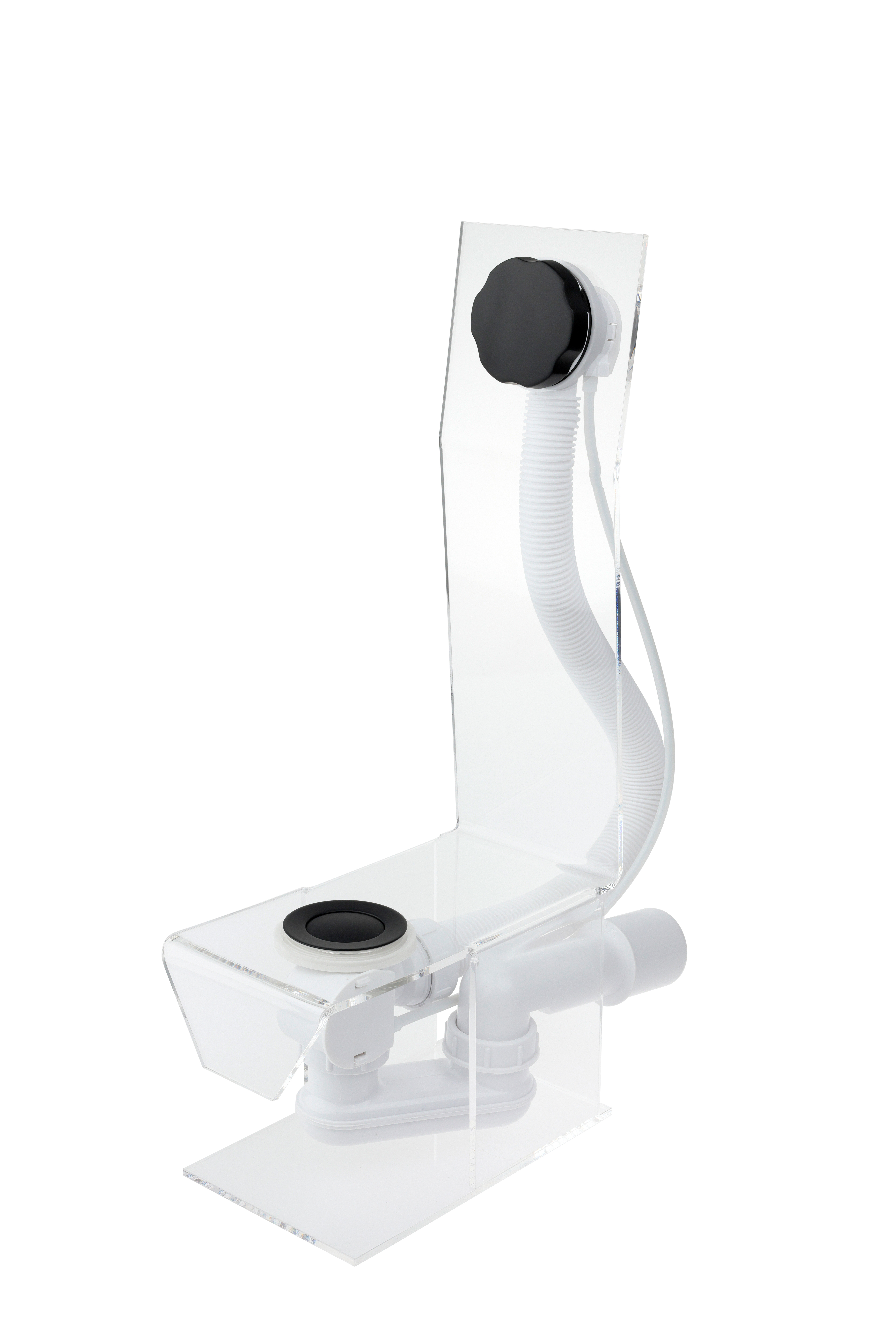 Изображение товара Слив-перелив для ванны Vega V55R 1000 мм D50 мм полуавтомат черный матовый