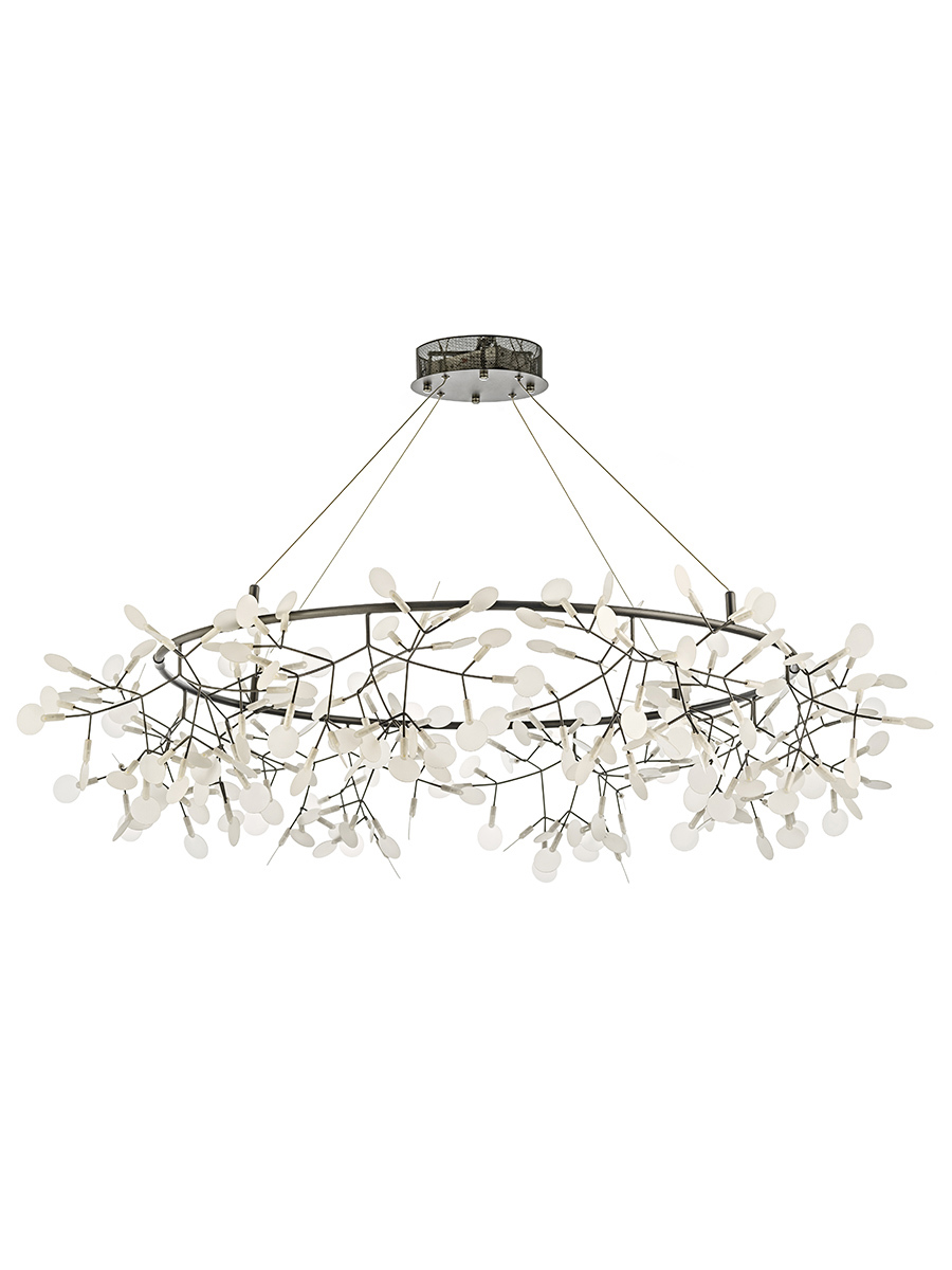 Изображение товара Люстра подвесная светодиодная Lightona 1001r 50 м² нейтральный белый свет цвет черный