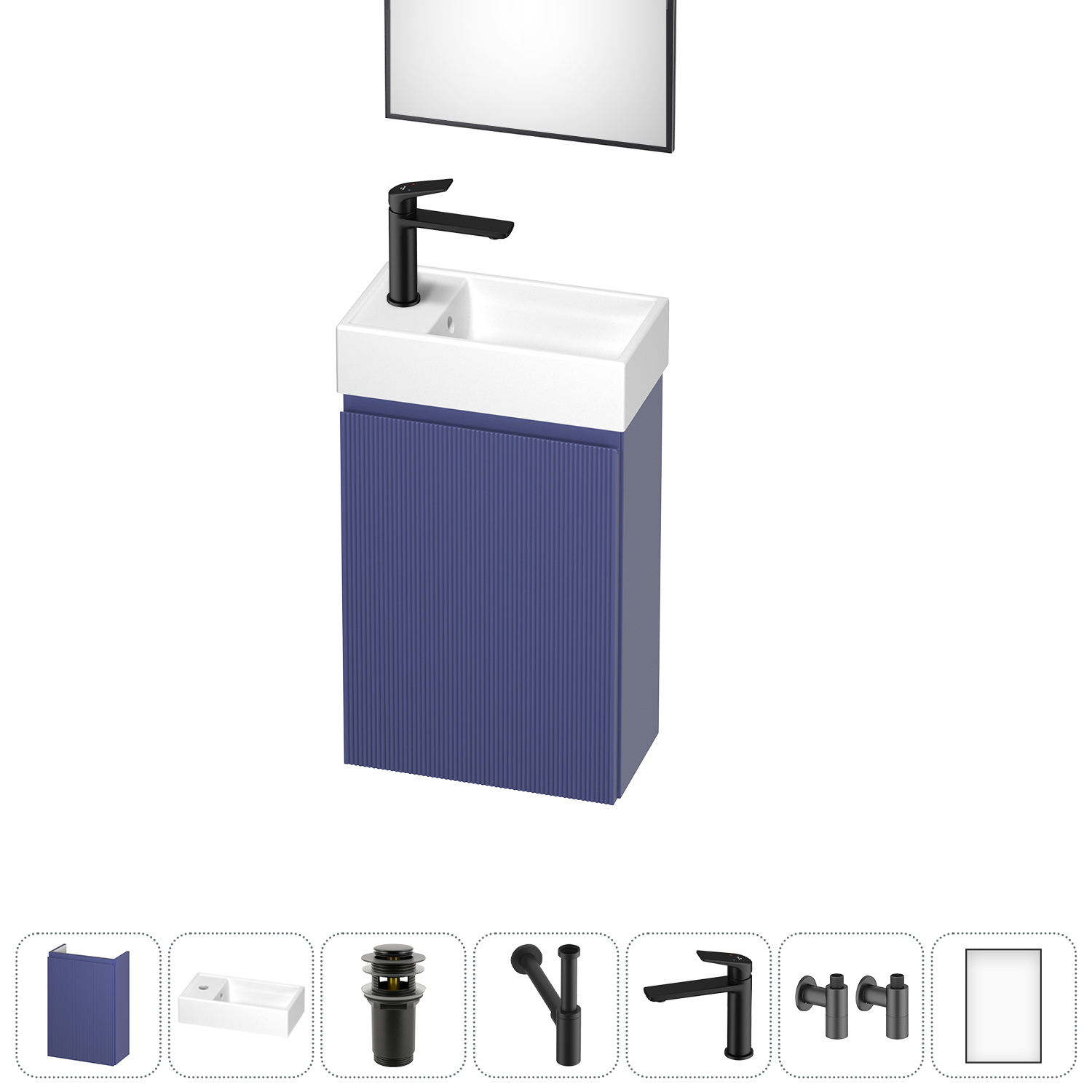 Изображение товара Тумба с раковиной Wellsee WC Area 20216919R для ванной комнаты