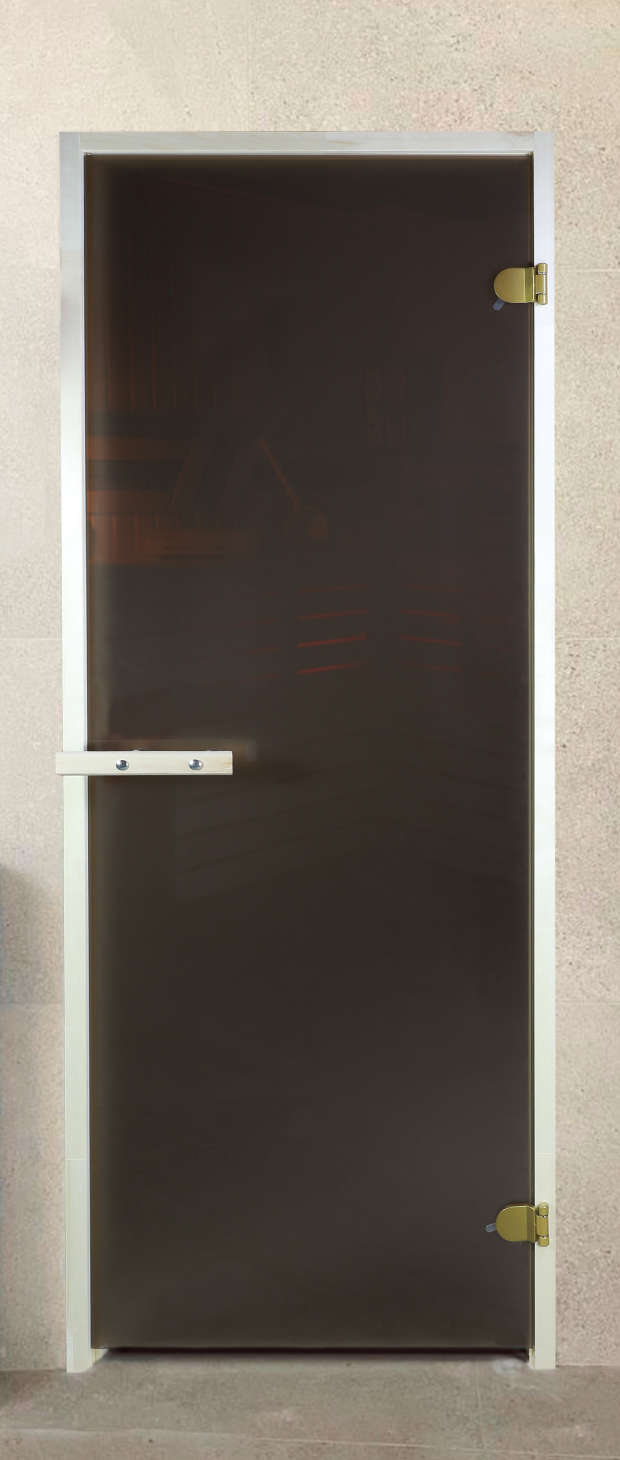 Изображение товара Дверь для бани остекленная Dlyabani Бронза с магнитным замком 189x69см