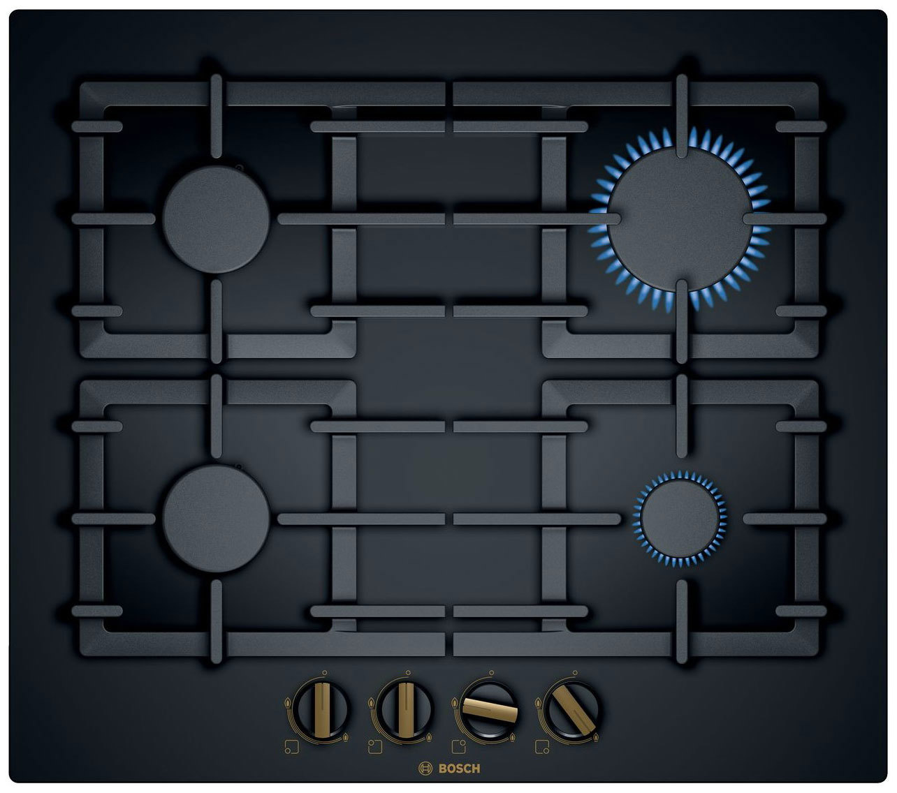 Изображение товара Газовая варочная панель Bosch PPP6B6B90R 4 конфорки черная встраиваемая
