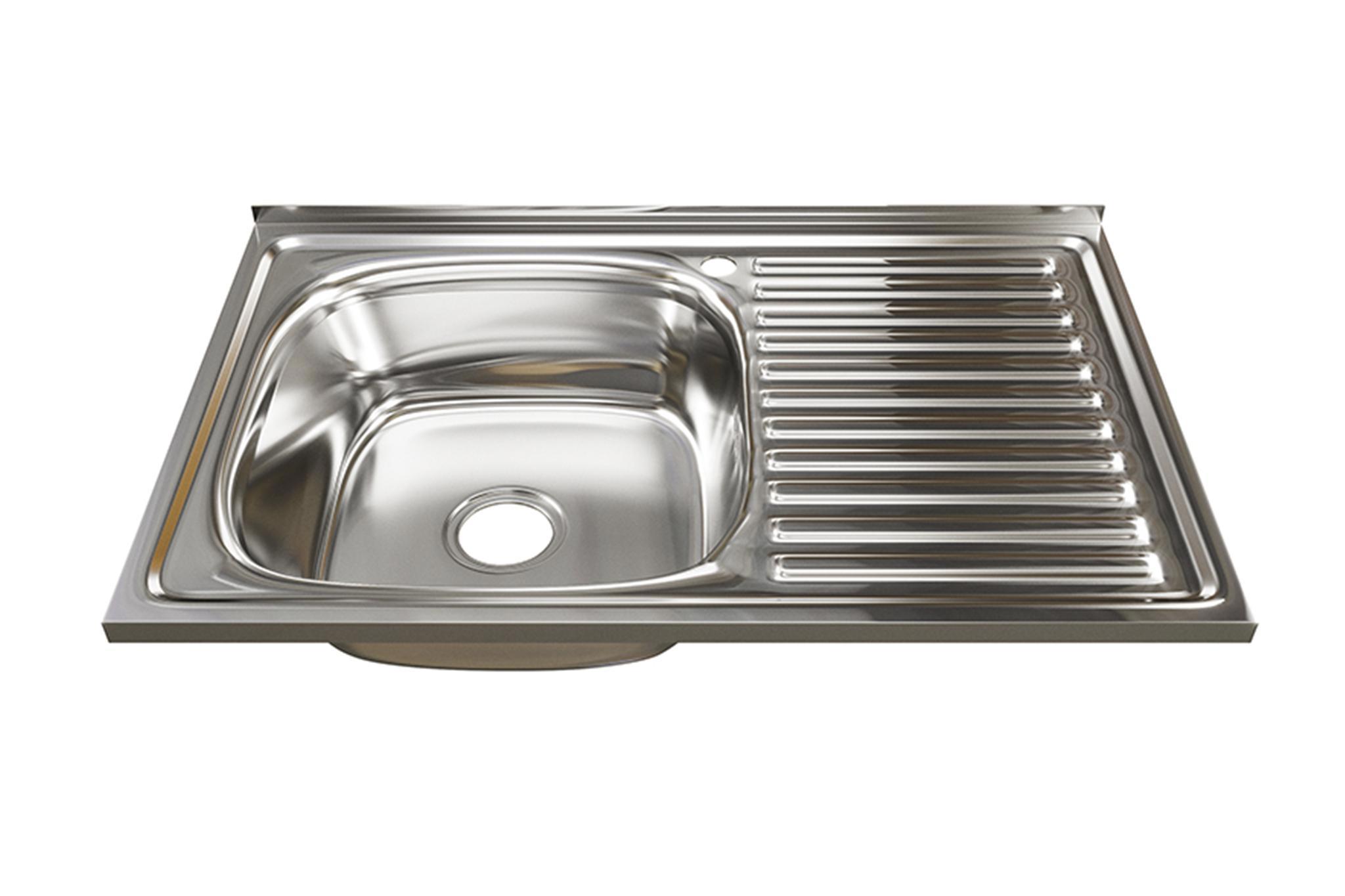 Изображение товара Накладная мойка Mixline 528177 50x80 см глубина чаши 18 см нержавеющая сталь цвет хром