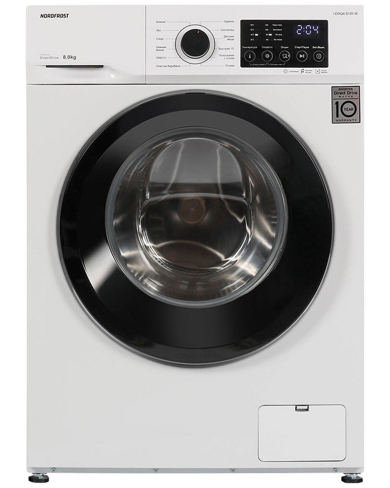 Изображение товара Стиральная машина Nordfrost I-Ddq4 8120 W белая с 12 программами стирки