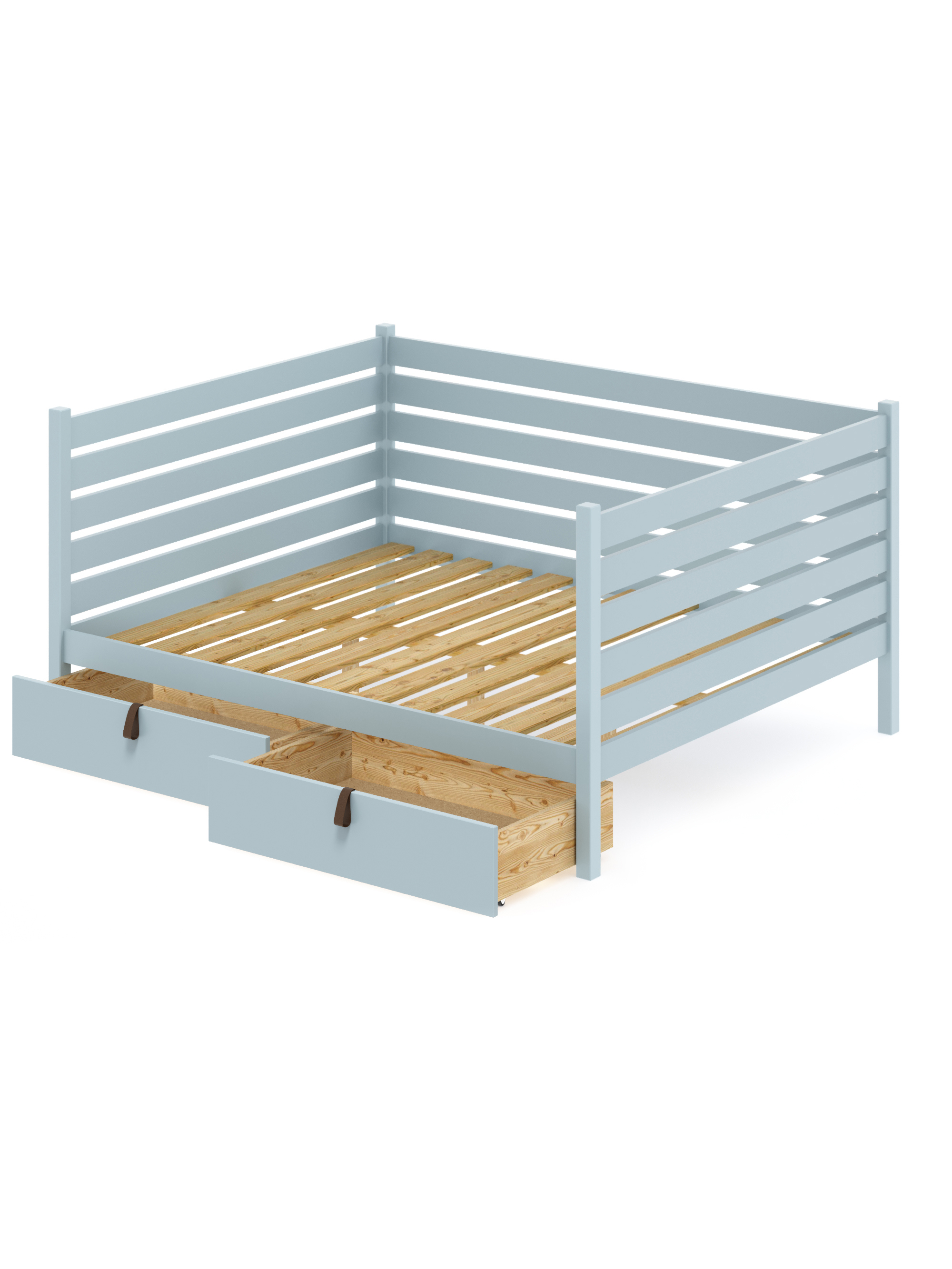 Изображение товара Кровать Solarius Tahta-spin180-200gol-2yash 190 x 101 x 210 см сосна цвет голубой