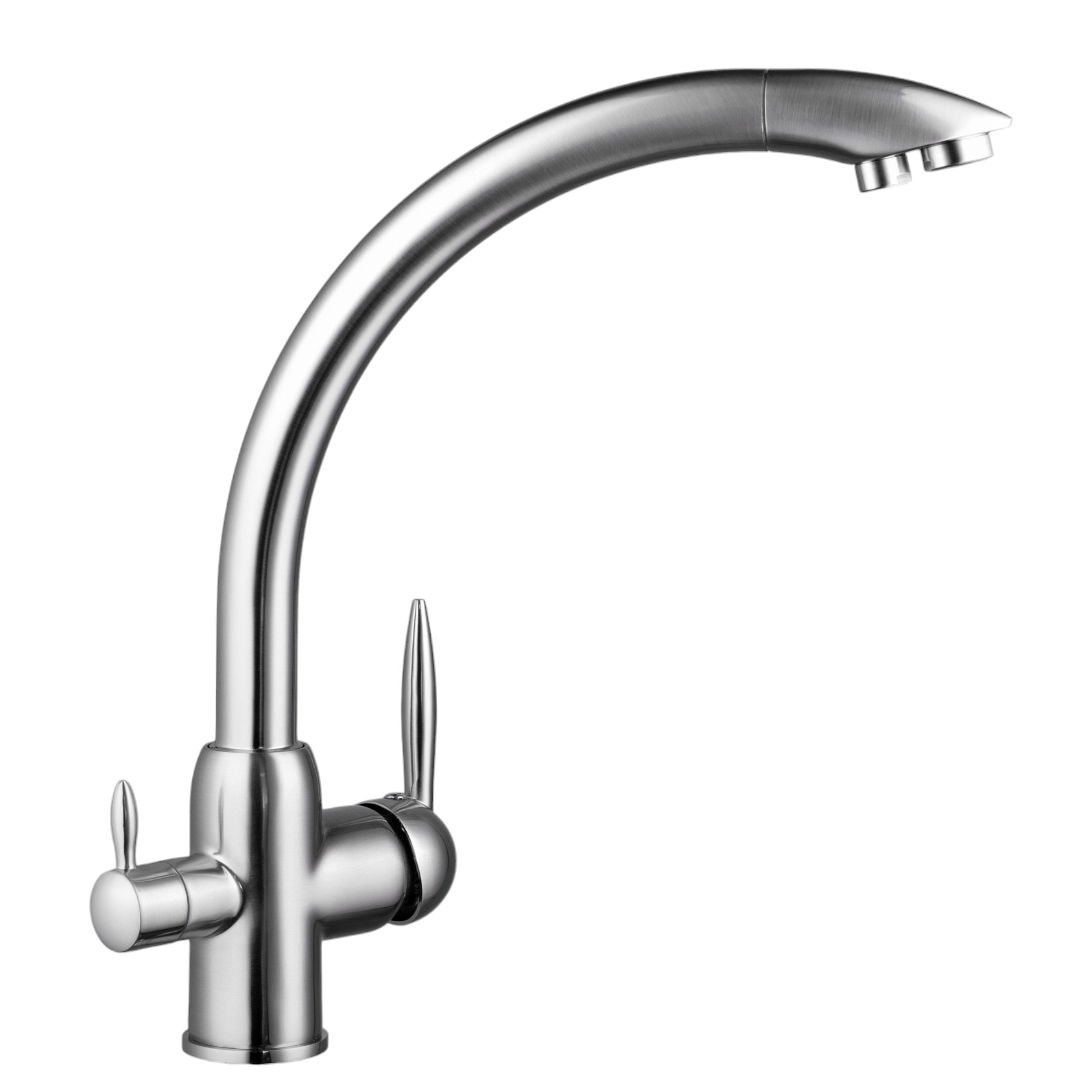 Изображение товара Смеситель для кухни Oute T633BL поворотный излив 30 см цвет сатин