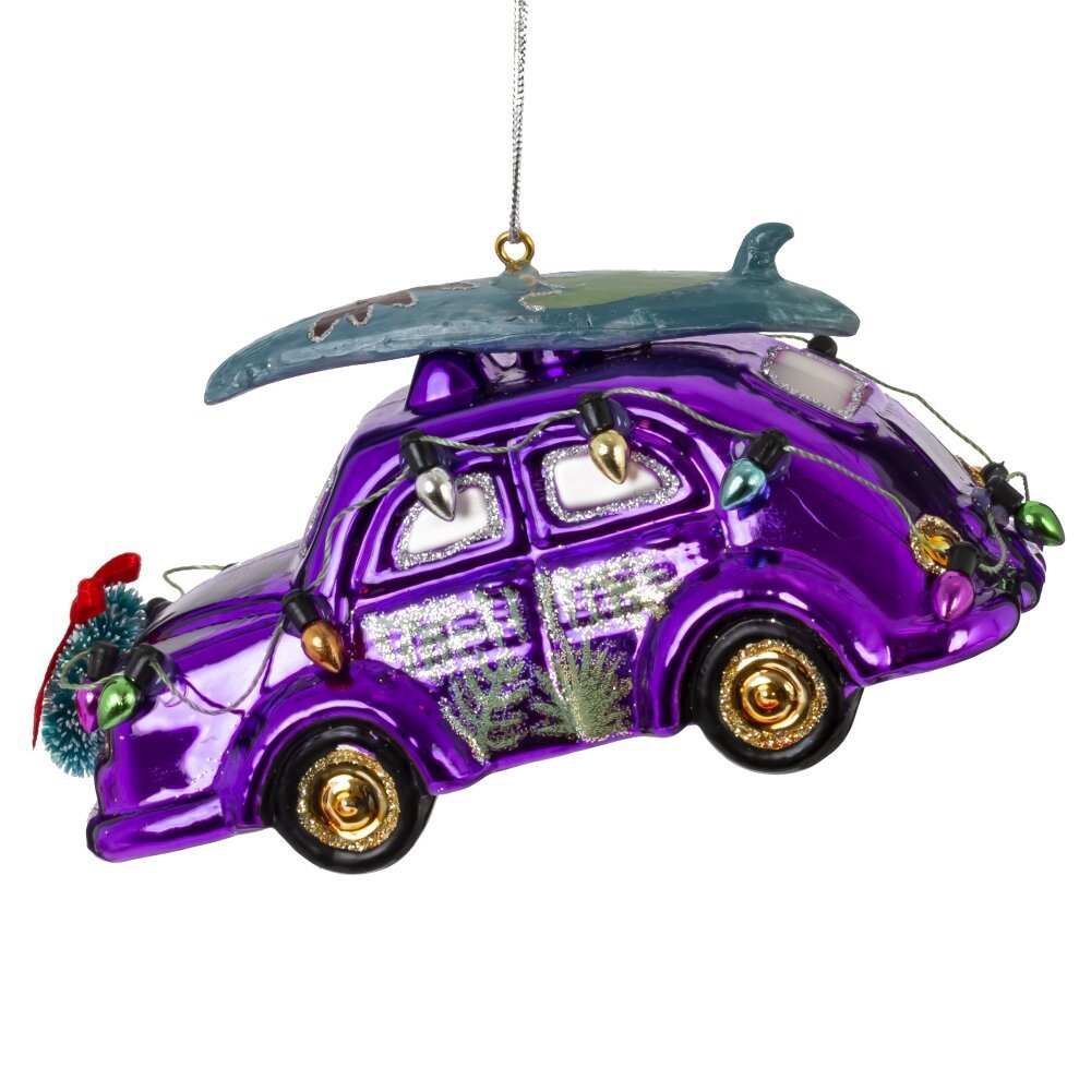 Изображение товара Елочная игрушка фиолетовая 6.5 см стеклянная новогодний декор