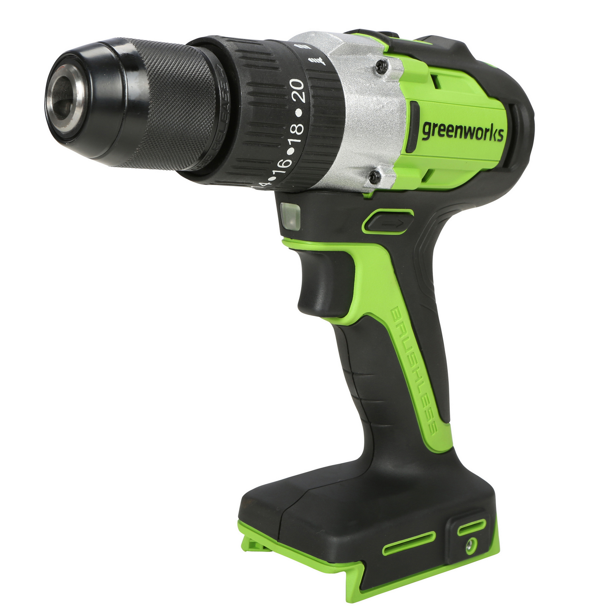 Изображение товара Аккумуляторная дрель-шуруповерт Greenworks GD24DD60 24 В бесщеточная с переключателями