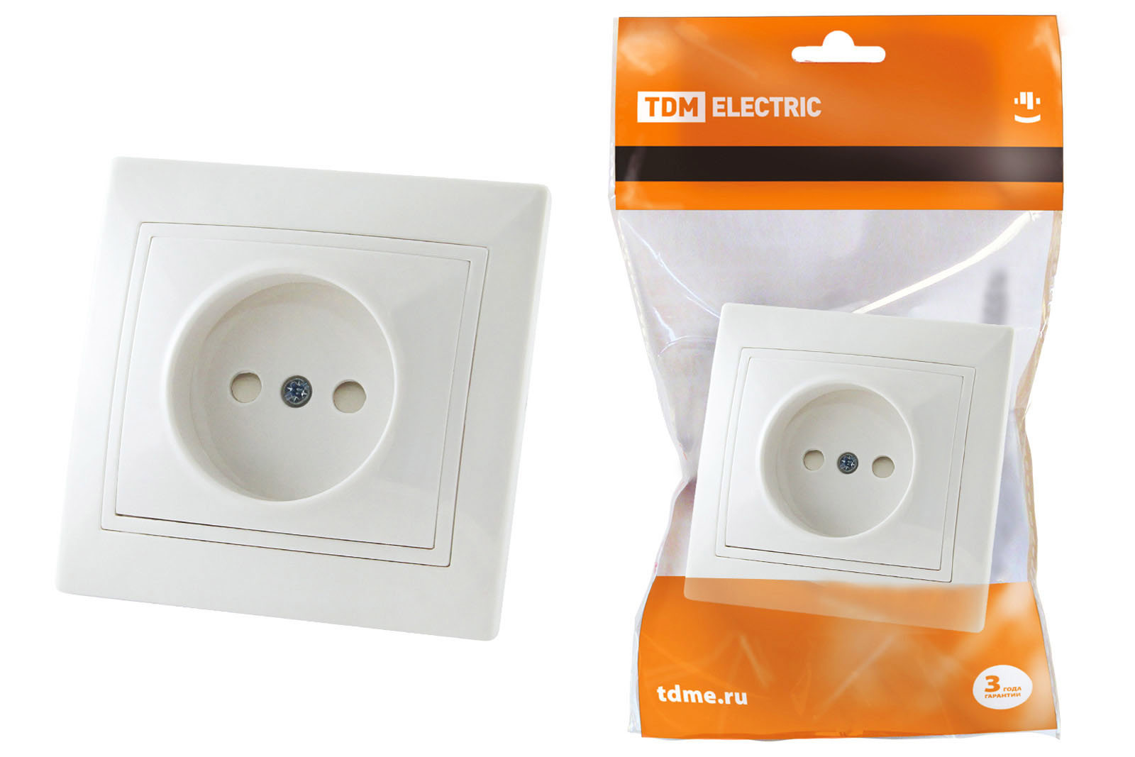 Изображение товара Розетка встраиваемая Tdm electric Таймыр SQ1814-0015 со шторками цвет белый