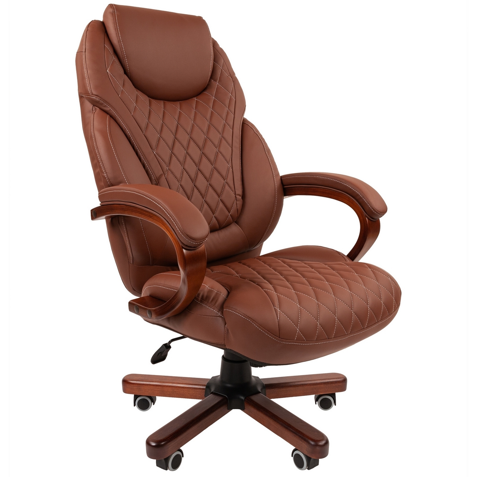 Изображение товара Офисное кресло Chairman 406 регулируемое с экокожей стиль английская классика