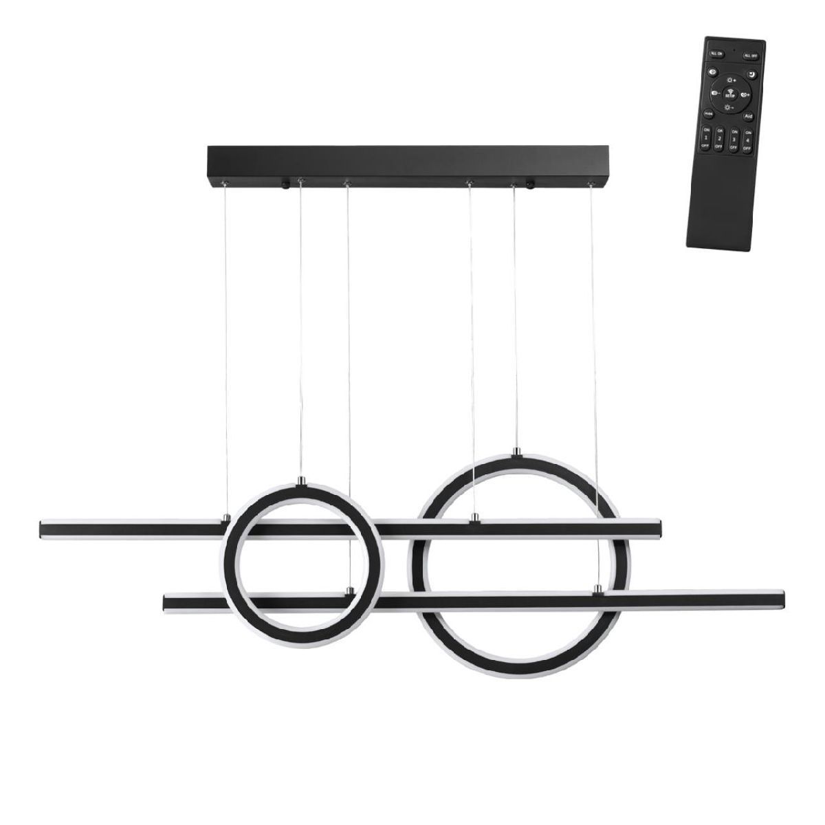 Изображение товара Люстра подвесная светодиодная Novotech Ondo 359183 52 м² нейтральный белый свет цвет черный