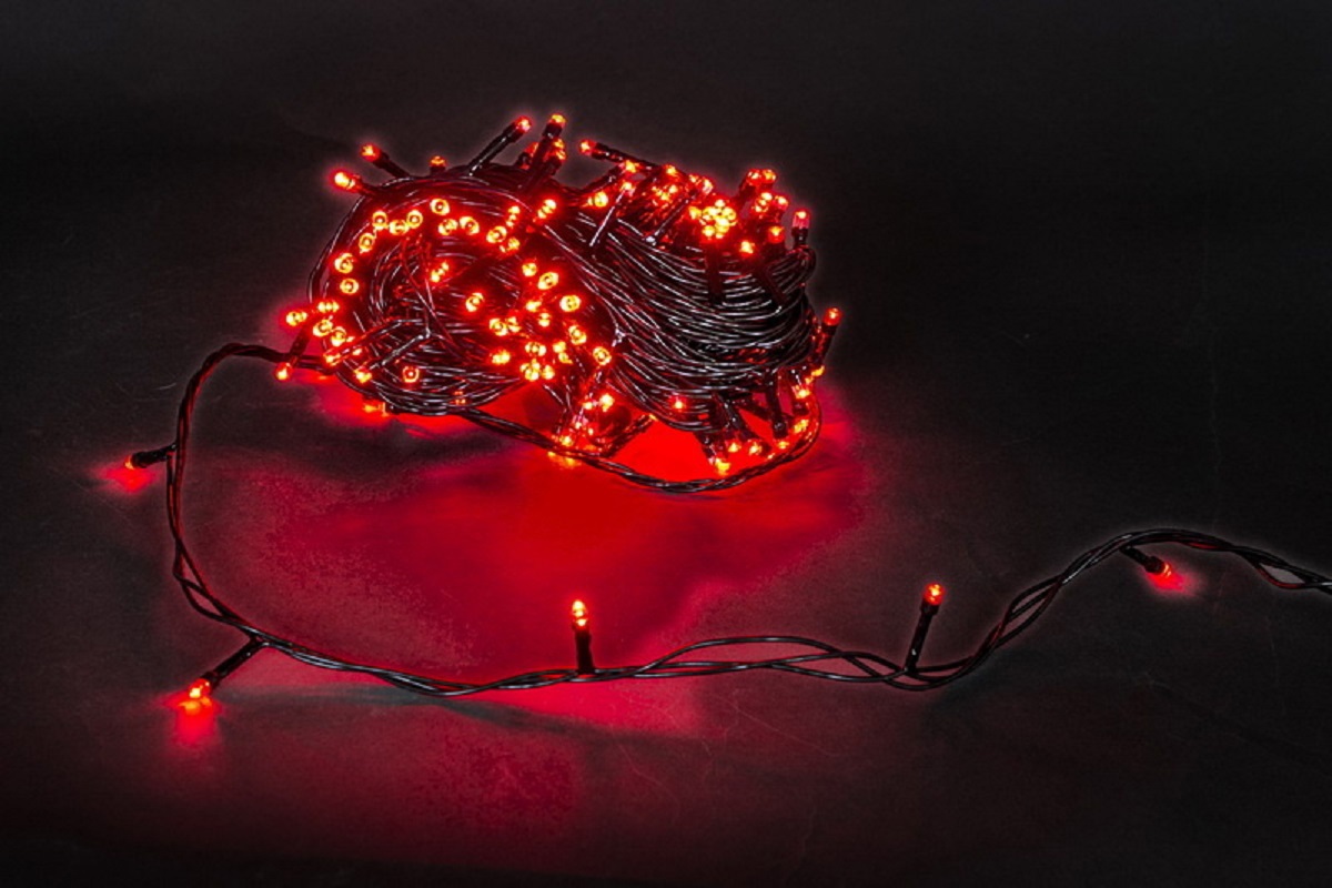 Изображение товара Электрогирлянда комнатная Sneha A-244 RD 18 м 200 ламп синий красный