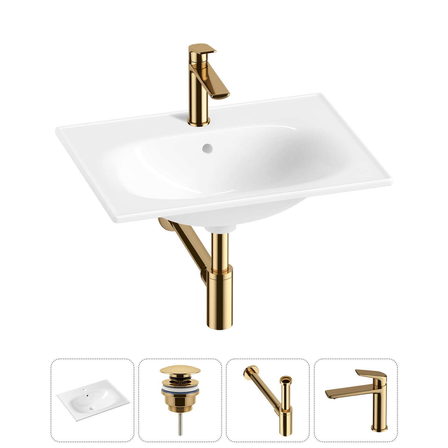Изображение товара Раковина Lavinia boho bathroom sink 20217657R 60см с комплектом