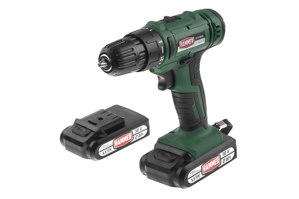 Изображение товара Дрель аккумуляторная Hammer ACD18BS 18В 2x2Ач