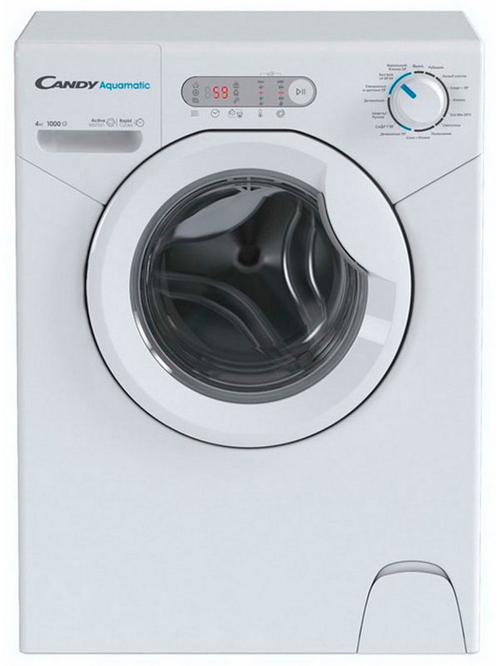 Изображение товара Стиральная машина Candy Aque 1043d-07 51.2x70.2x43.5 см 4 кг цвет белый