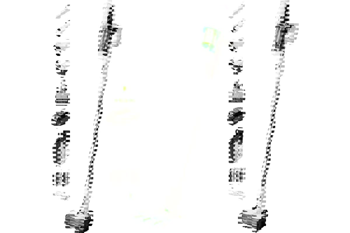 Изображение товара Вертикальный аккумуляторный пылесос Greenworks GD24SVK4D 500 Вт с HEPA13 и 6 насадками