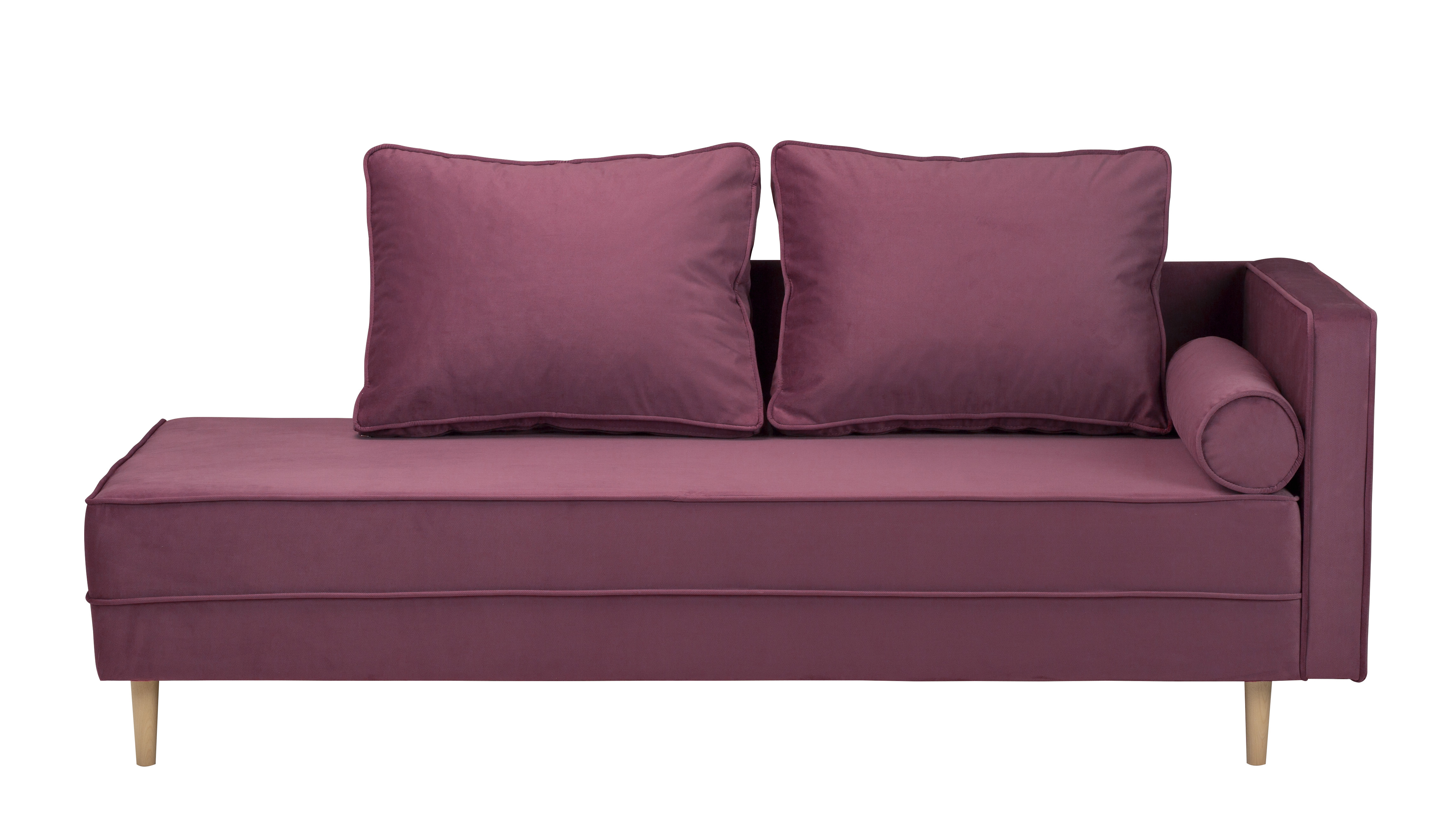 Изображение товара Диван прямой Блюз из велюра бордового цвета, Klassischer дизайн, Россия
