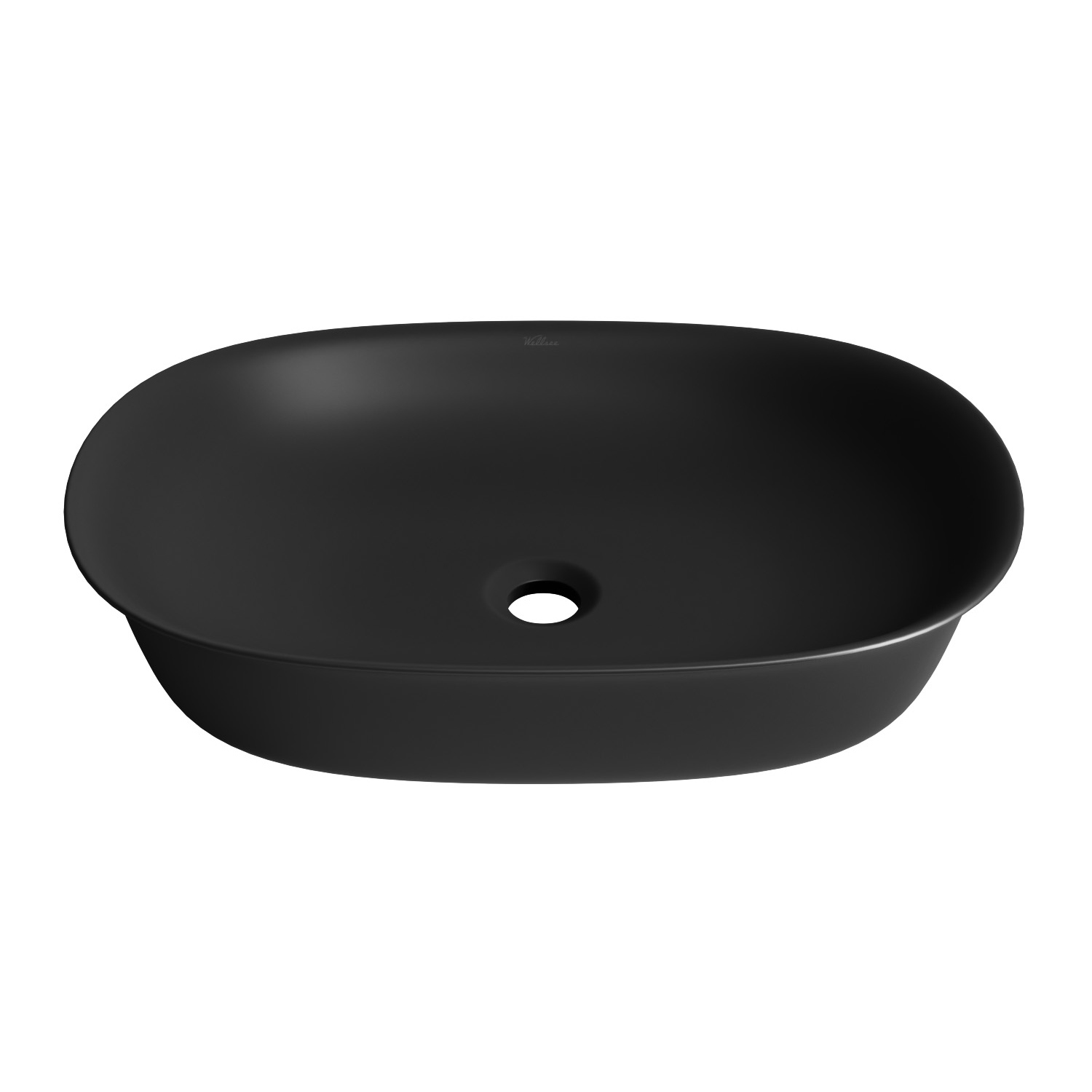 Изображение товара Раковина накладная для ванной Wellsee Brillant iCon 60 см черная матовая