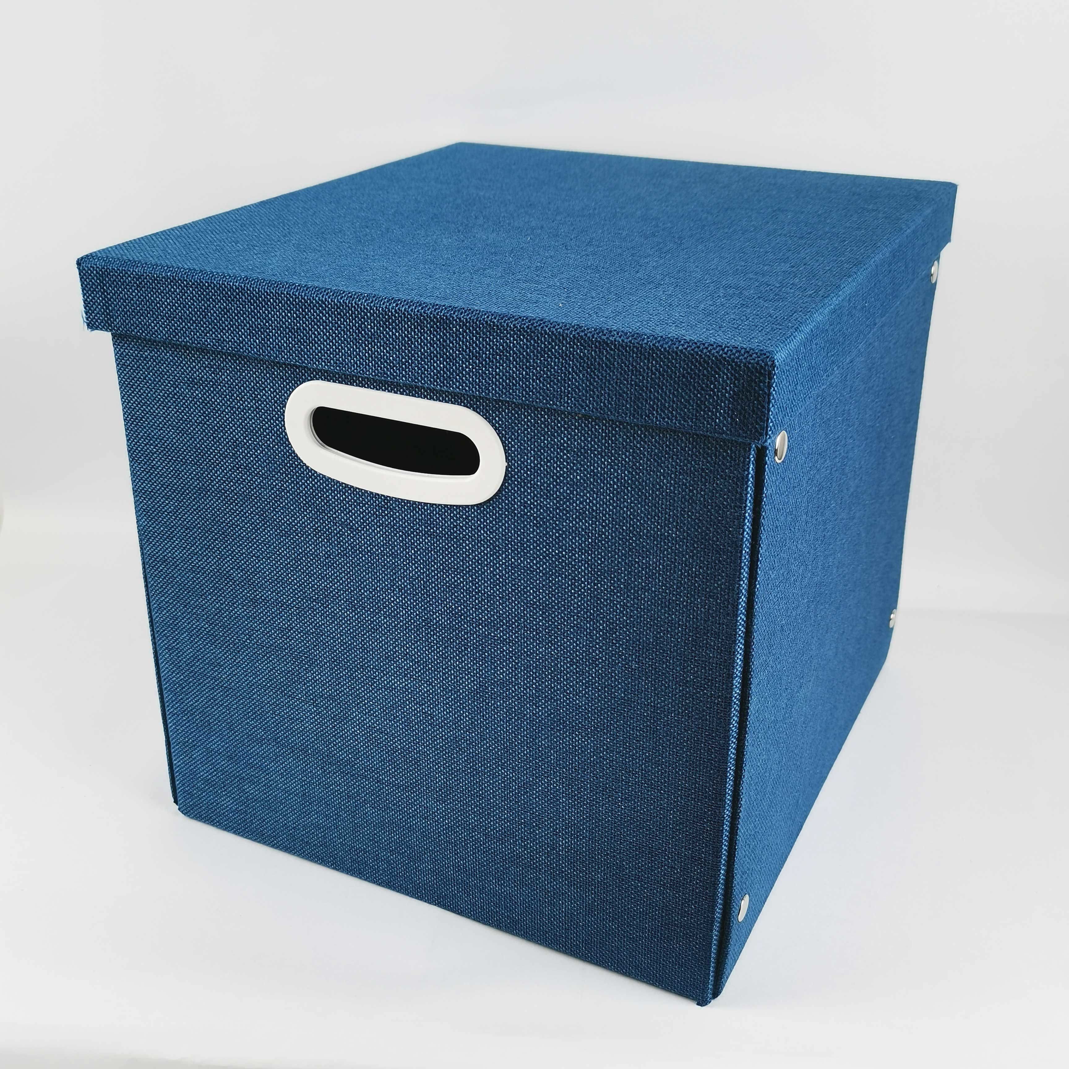 Изображение товара Коробка складная Storidea FC2551KP-18 из картона синяя 32x35x32 см