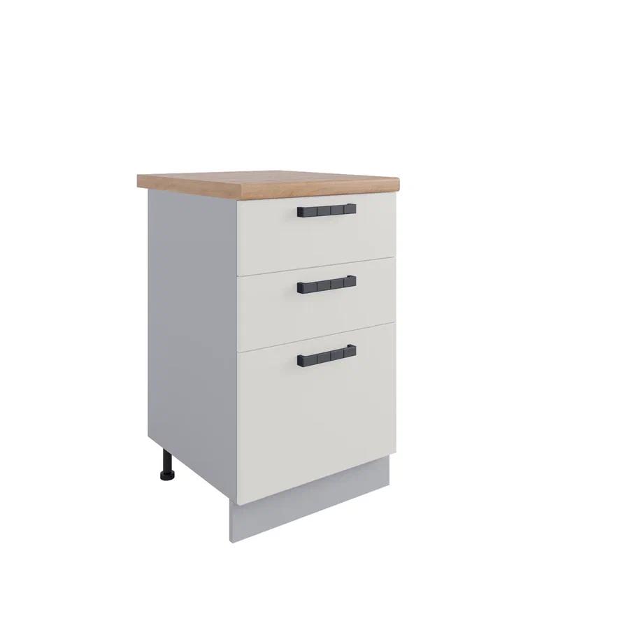 Изображение товара Кухонный шкаф Дсв мебель Nova 50x81.6x60 см светло-серый с фасадами МДФ