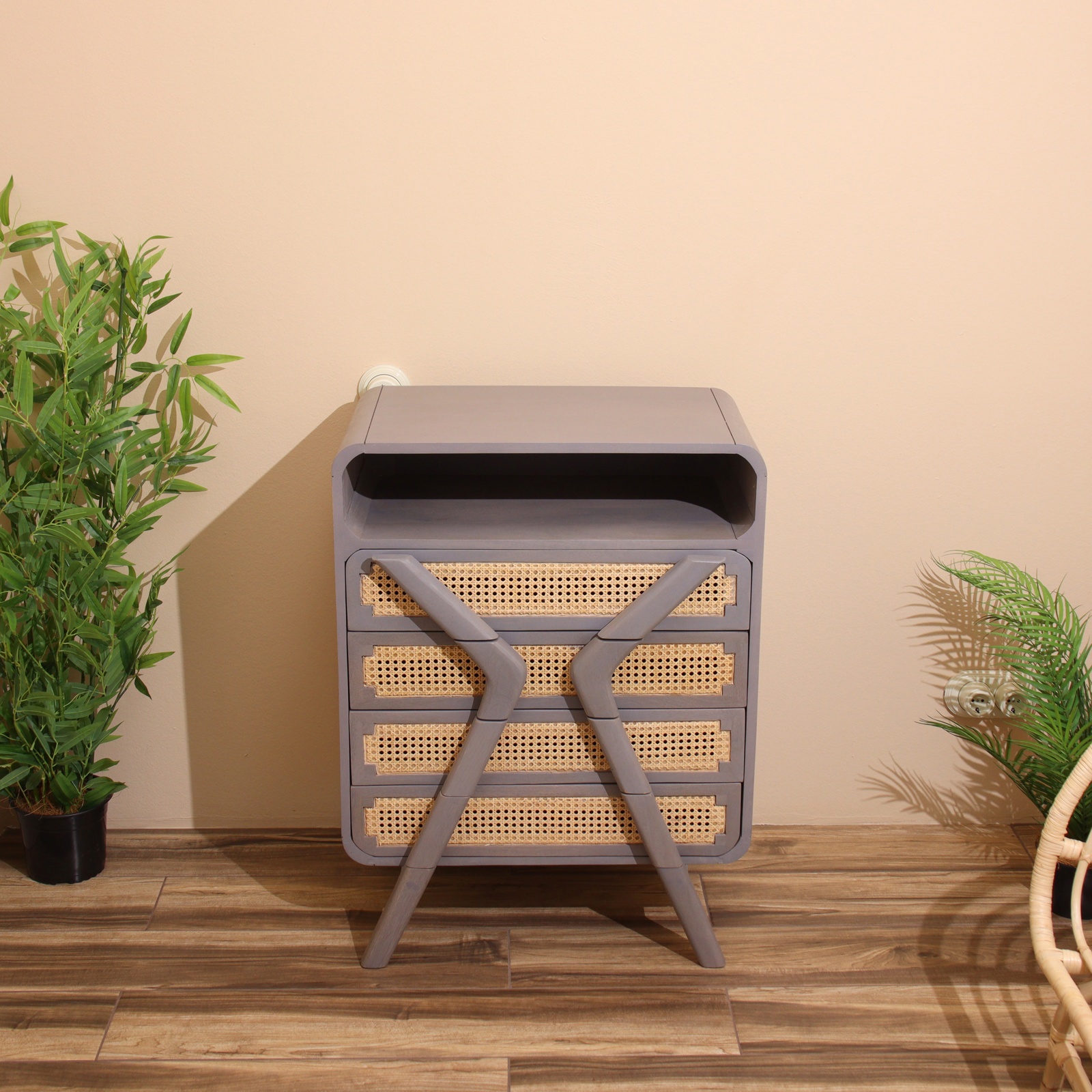 Изображение товара Комод Simaland 9892892 4 ящика 70x40x90 см дерево цвет разноцветный