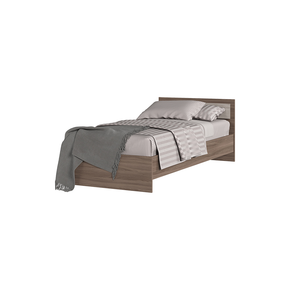 Изображение товара Кровать Стендмебель Кр603я 95.20x70x200 см ЛДСП цвет ясень шимо темный/ясень шимо светлый