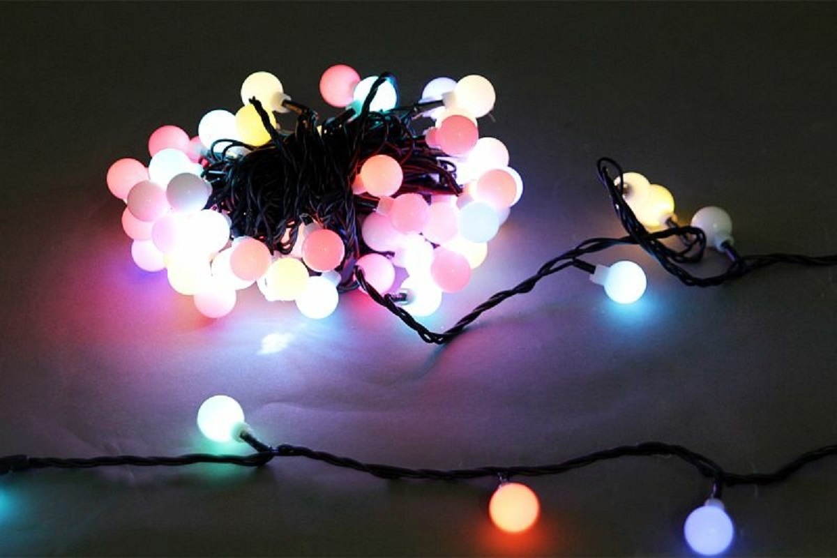 Изображение товара Электрогирлянда комнатная Sneha a-002a led RGB нить 10 м 100 ламп разноцветный 1 режим работы