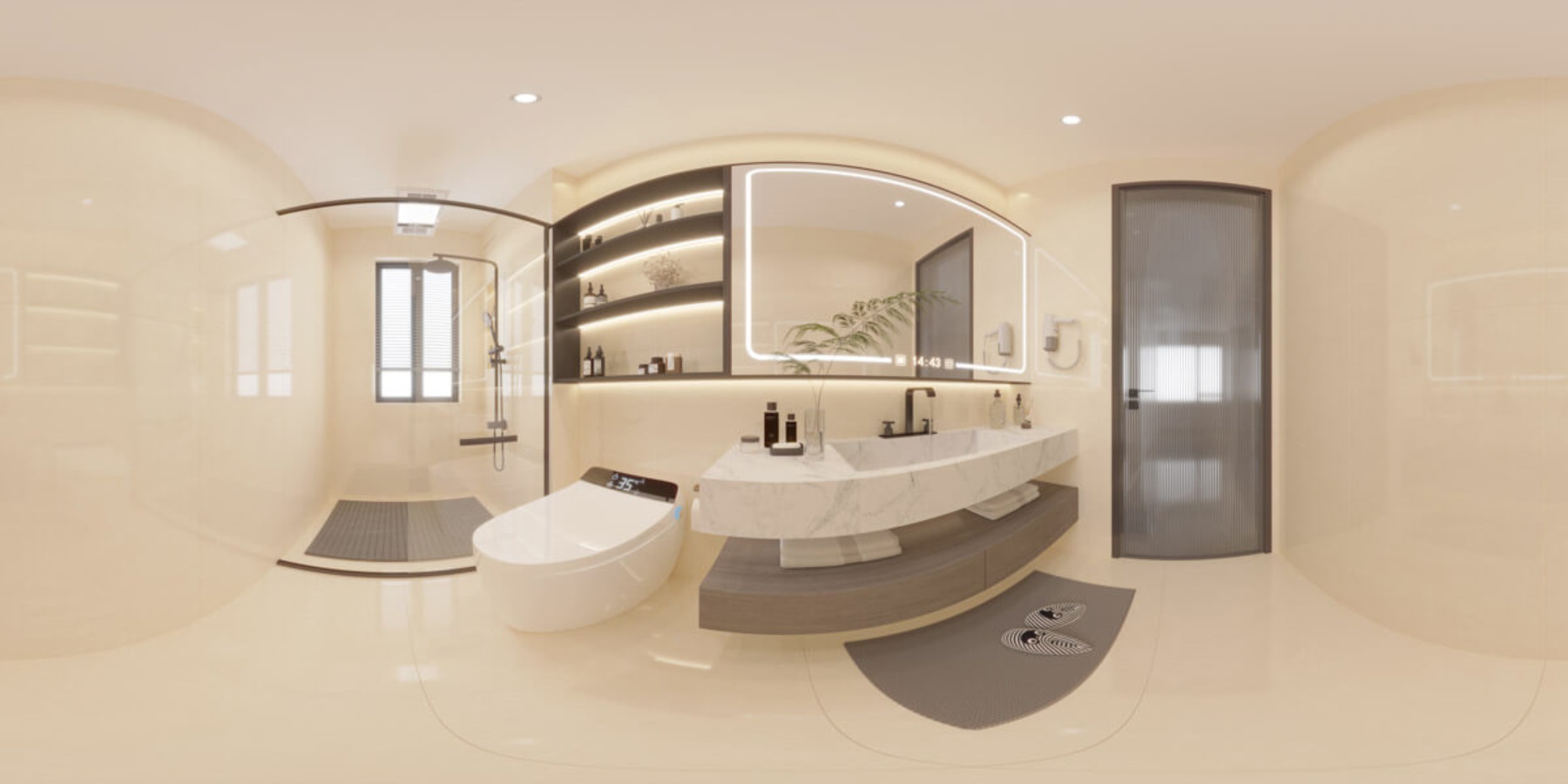 Изображение товара Керамогранит BASCONI HOME Cateye Beige 60x120 см, гладкий, морозостойкий