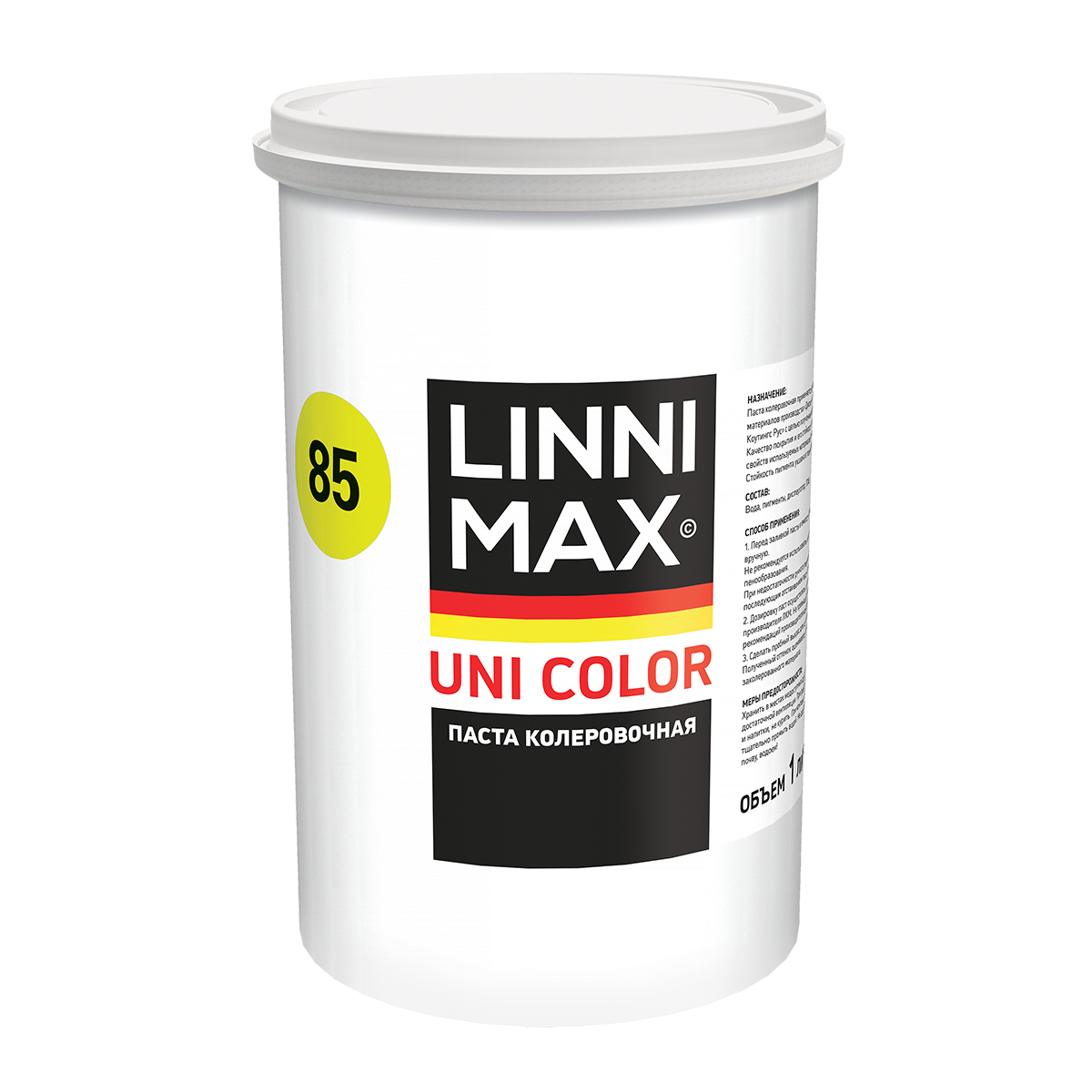 Изображение товара Краситель универсальный Linnimax UNI Color 85 цвет зеленый gruengelb 1 л