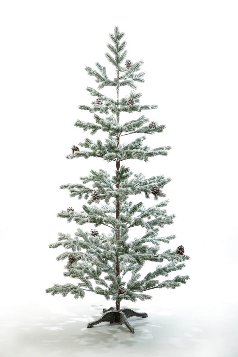 Изображение товара Искусственная новогодняя ель Crystal Trees Борго 210см с шишками и заснеженным эффектом